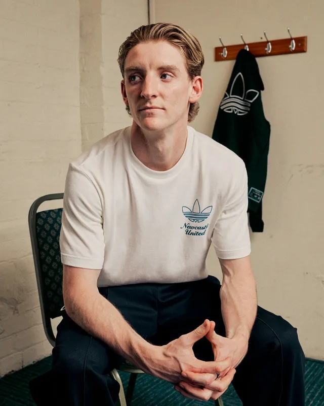 Newcastle United adidas 25/26 Terrace Icons Off White Tee sold by Newcastle United