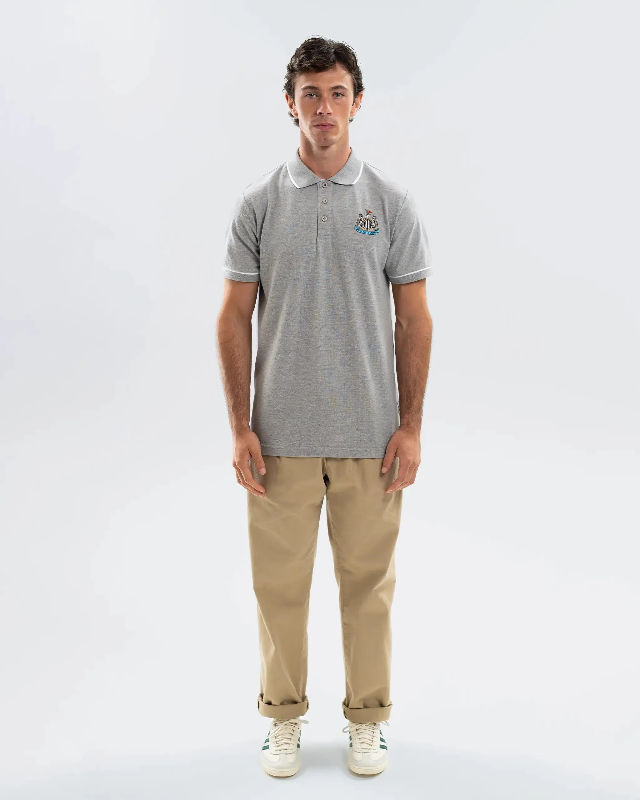 Newcastle United Men's Essentials Range Grey Polo Shirt sold by Newcastle United product image thumbnail 2
