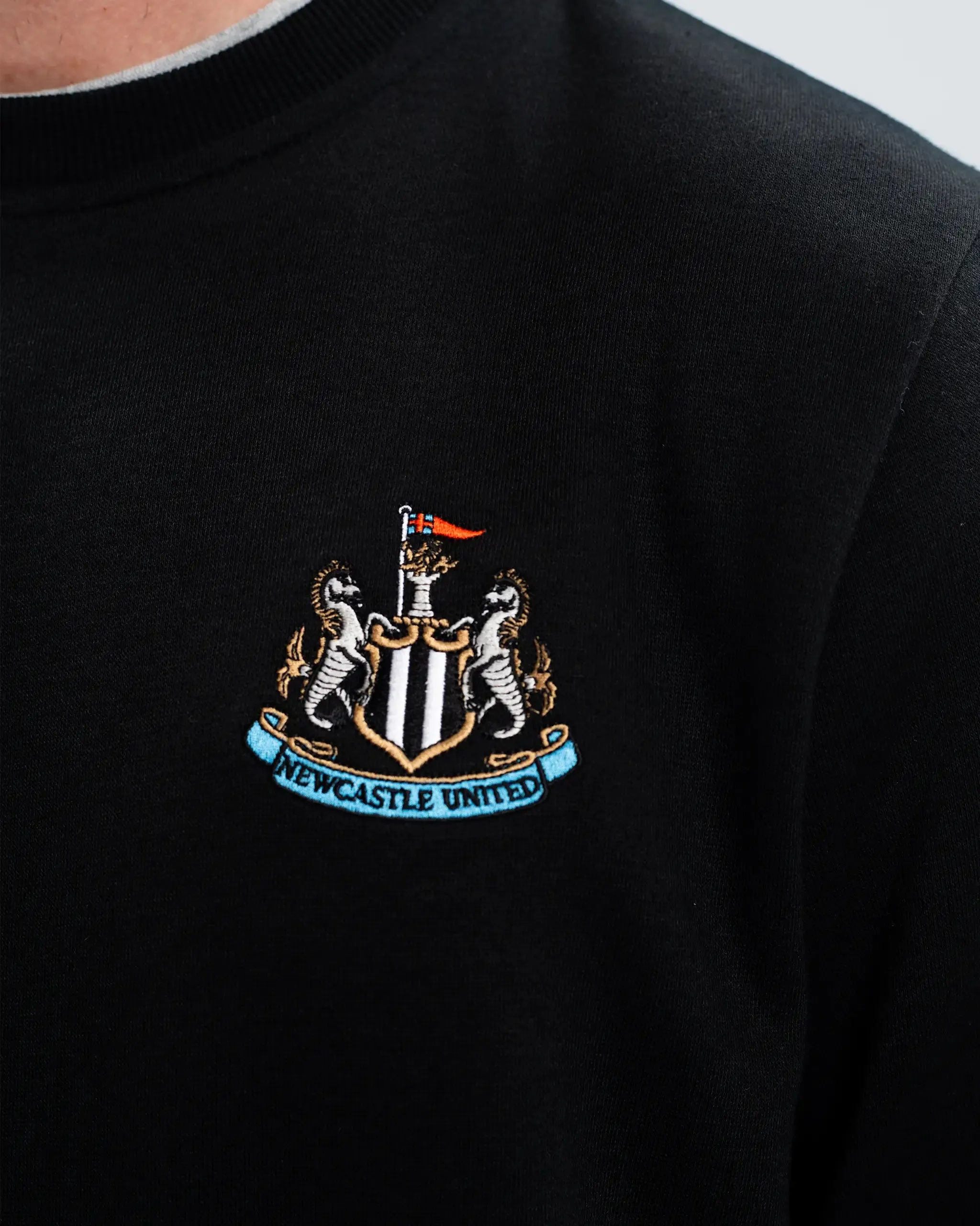 Newcastle United Men's Essentials Range Black Crew Neck Sweater sold by Newcastle United product image thumbnail 3