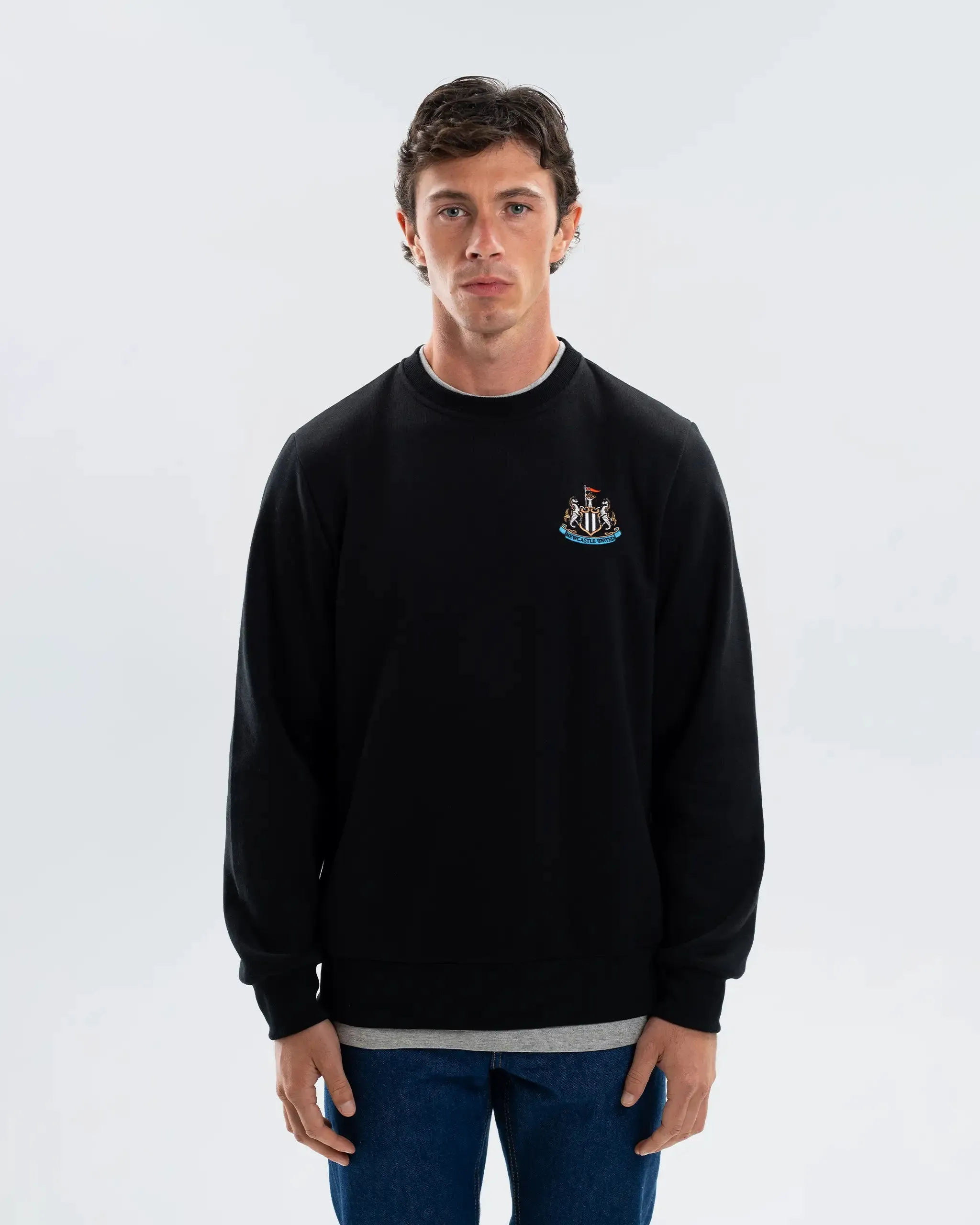 Newcastle United Men's Essentials Range Black Crew Neck Sweater sold by Newcastle United product image thumbnail 2