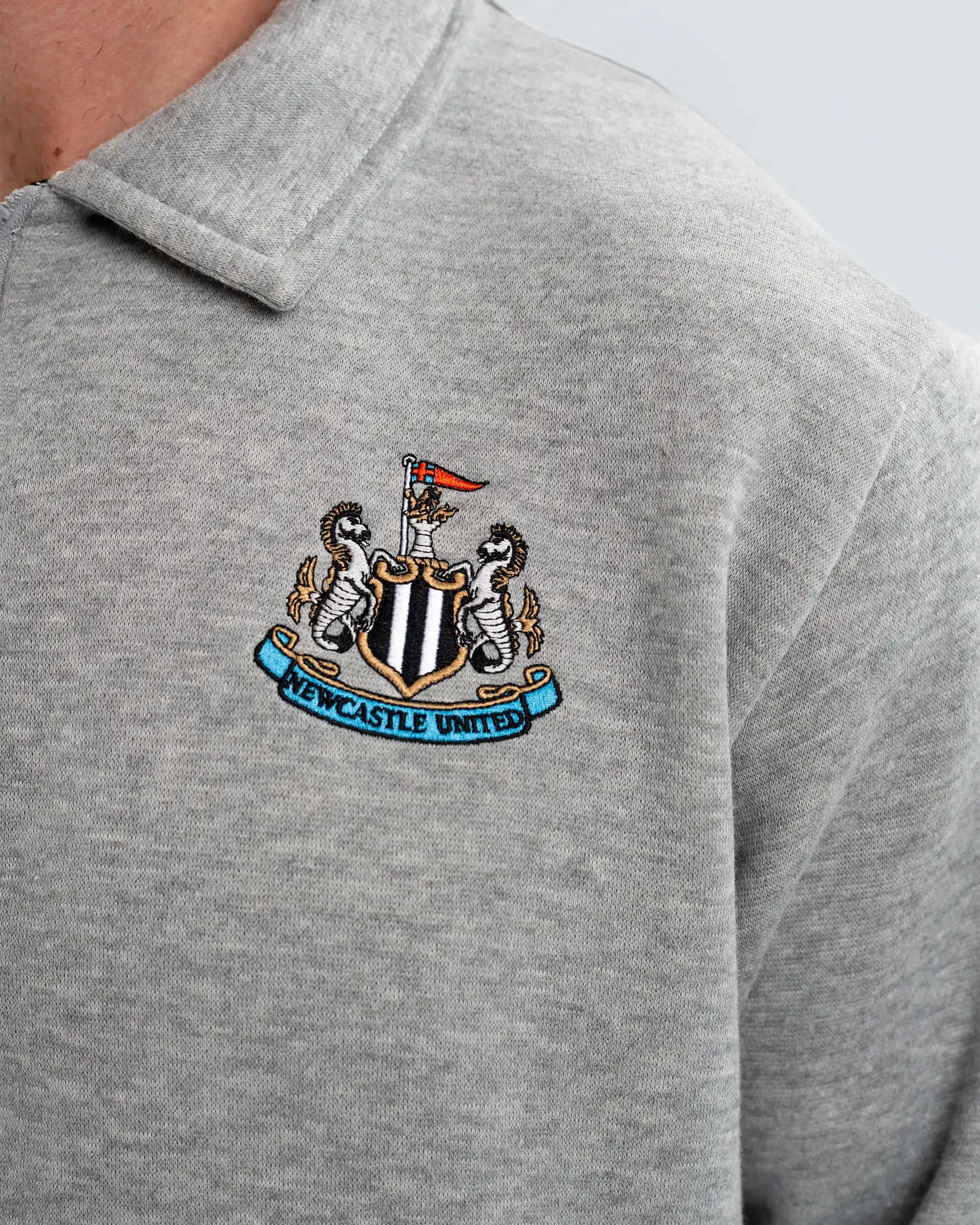 Newcastle United Men's Essentials Range Grey 1/4 Zip Sweater sold by Newcastle United product image thumbnail 4