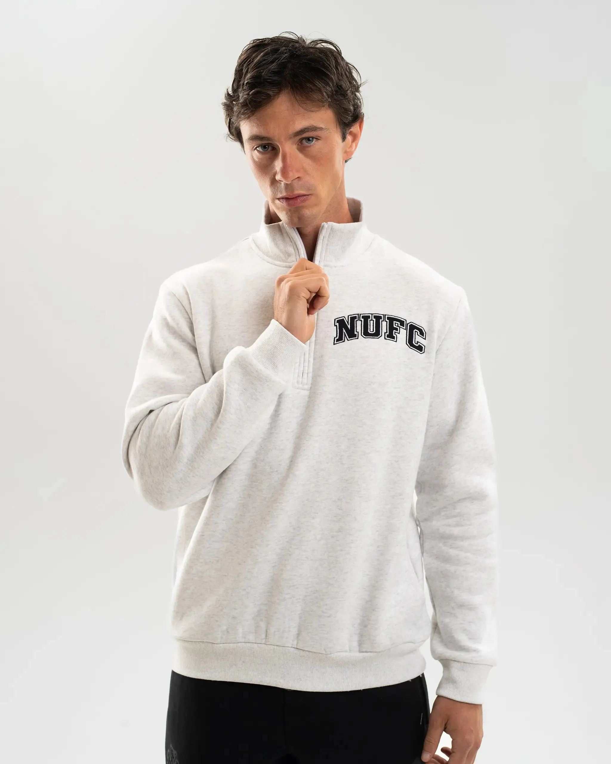 Newcastle United Adults NUFC Quarter Zip Sweatshirt sold by Newcastle United product image thumbnail 5