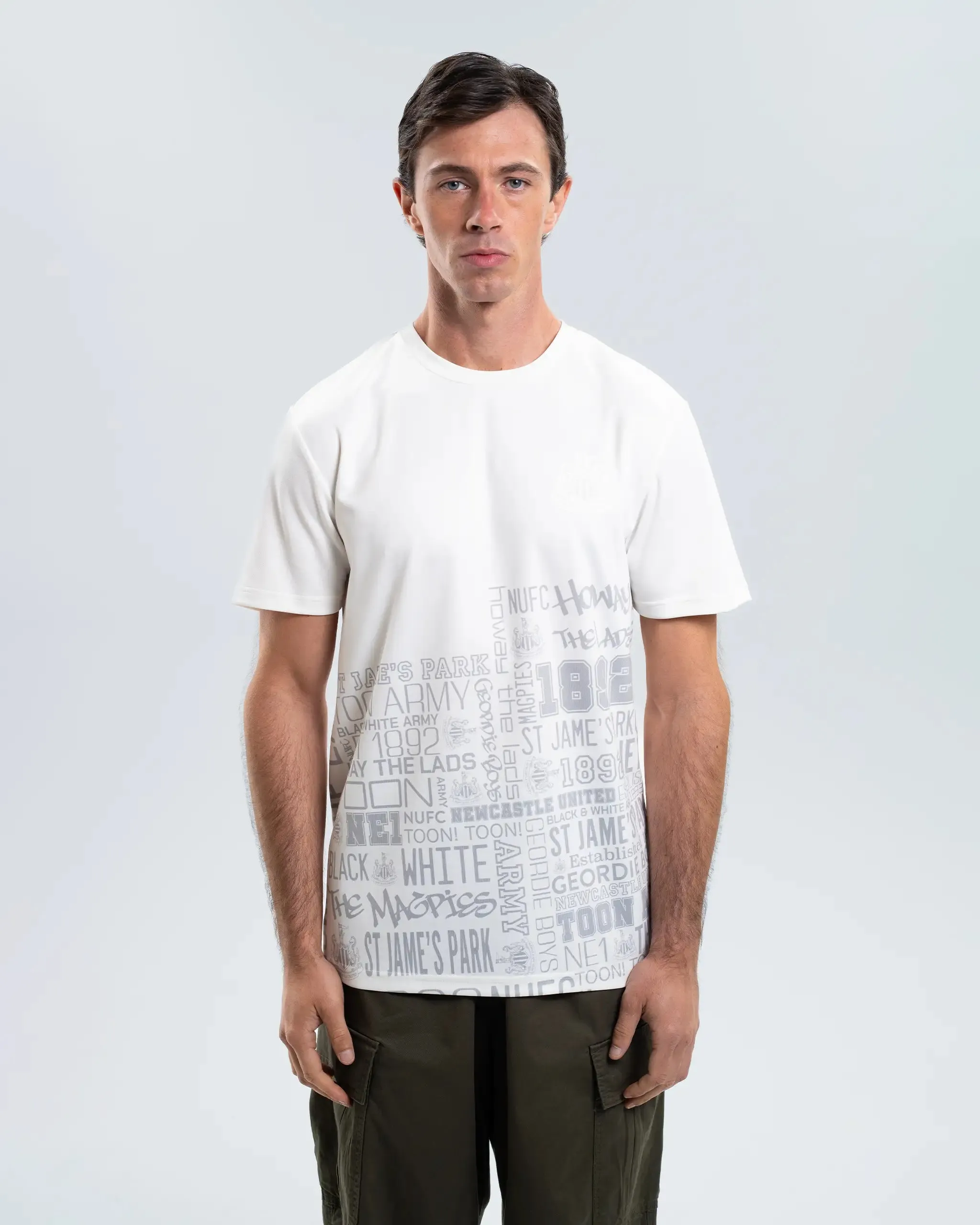 Newcastle United White Graphic Slogan T-Shirt sold by Newcastle United