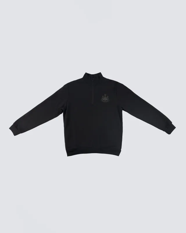 Newcastle United Men's Black 1/4 Zip Sweatshirt made by Newcastle United