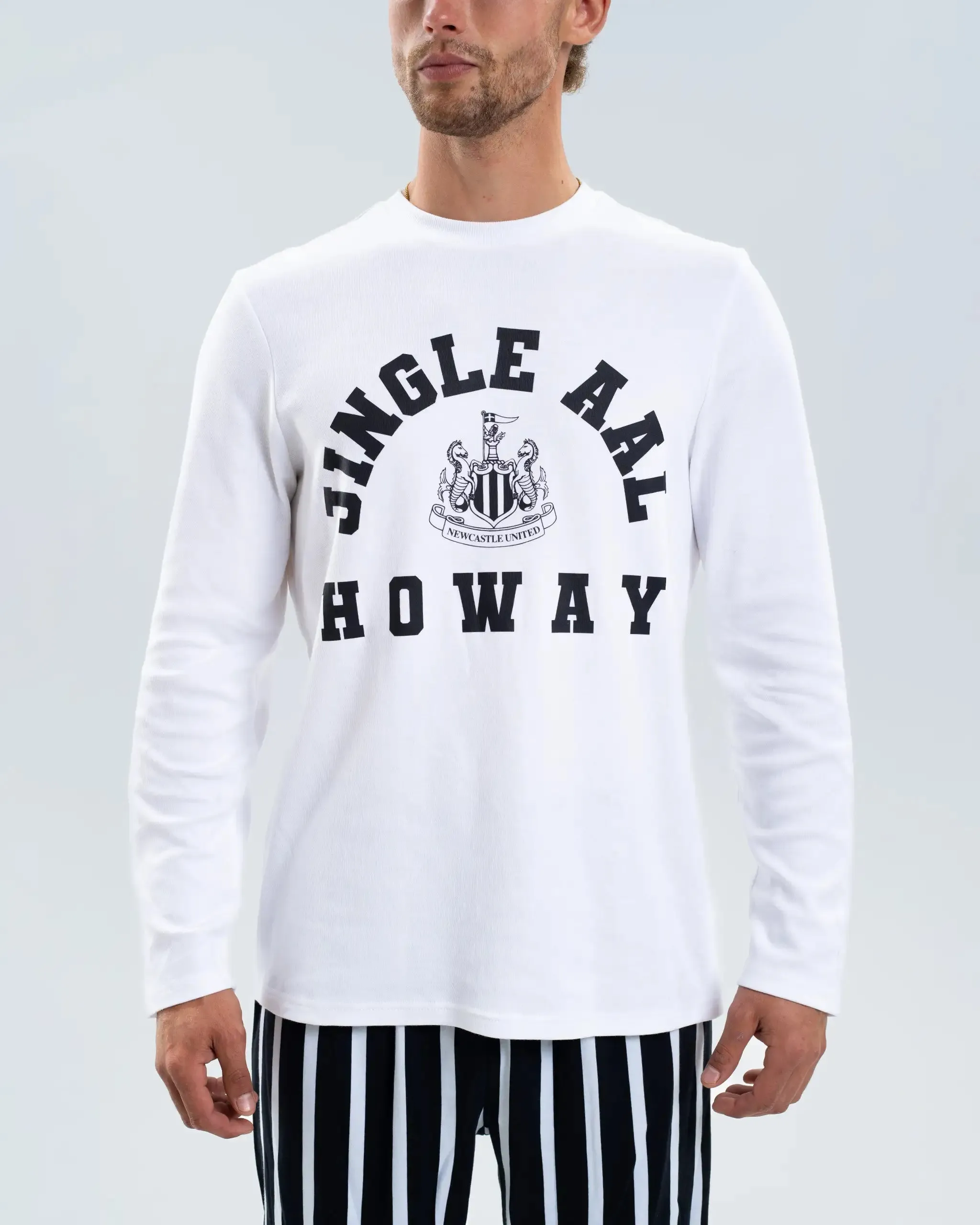 Newcastle United Adults Jingle Aal Howay Striped Pyjama Set sold by Newcastle United product image thumbnail 2