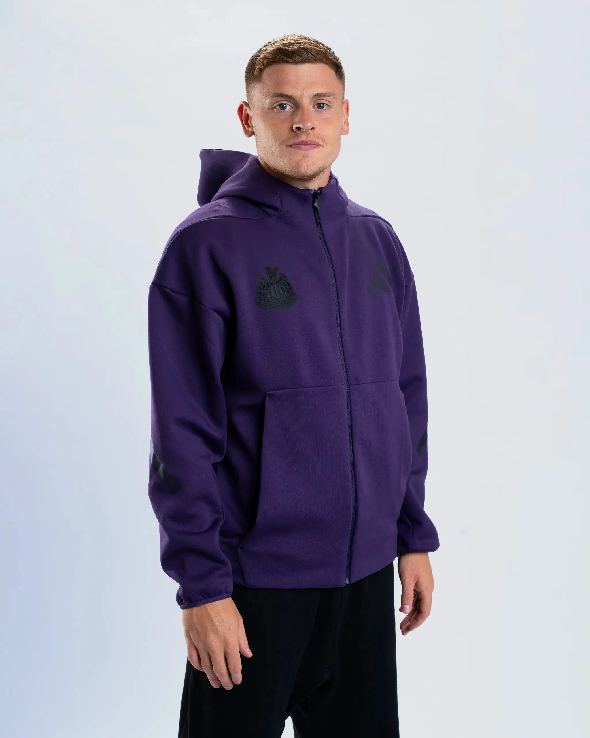 Newcastle United Adidas Z.N.E Men's Plum Zip Up Hoodie sold by Newcastle United product image thumbnail 2