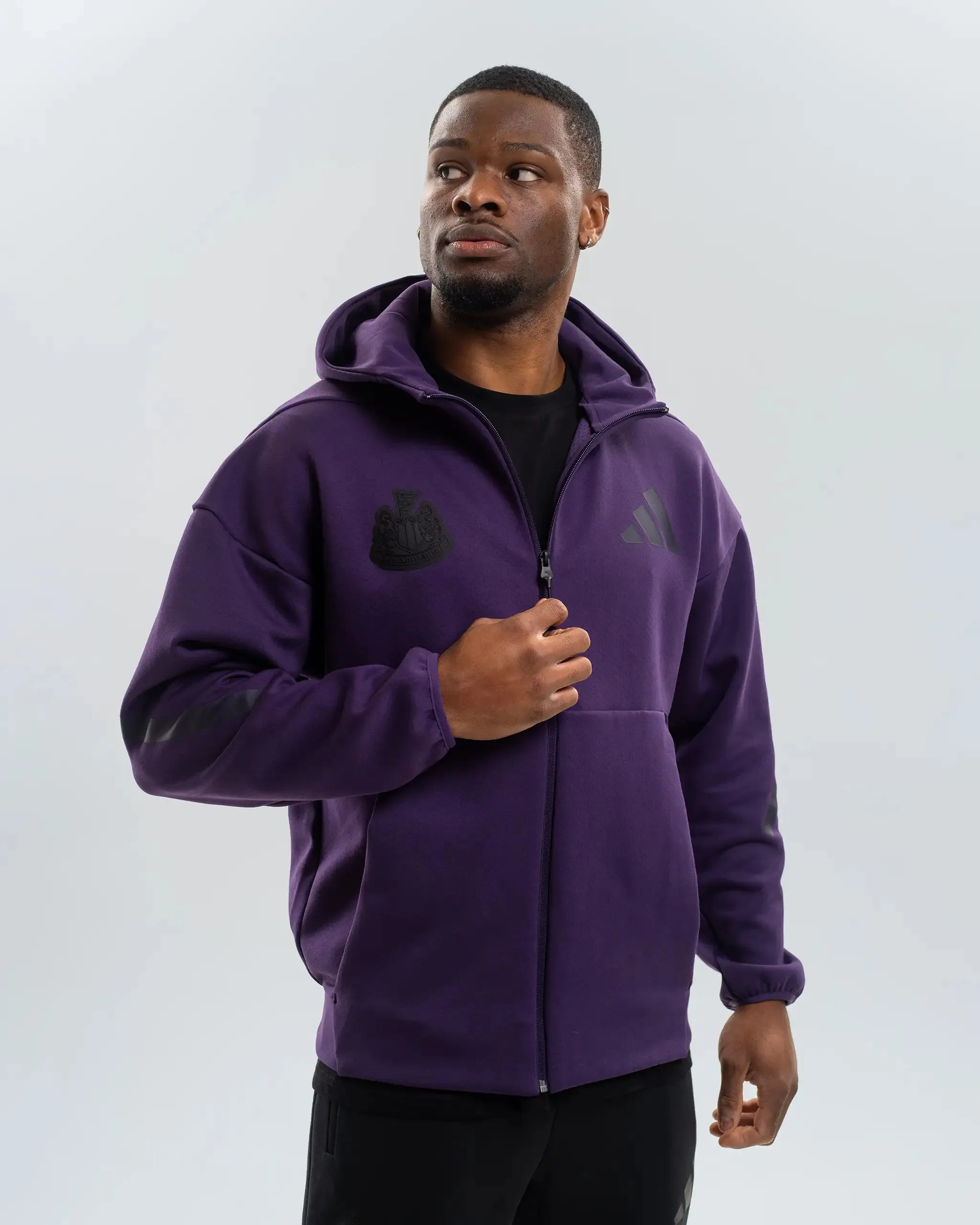 Newcastle United Adidas Z.N.E Men's Plum Zip Up Hoodie sold by Newcastle United product image thumbnail 5