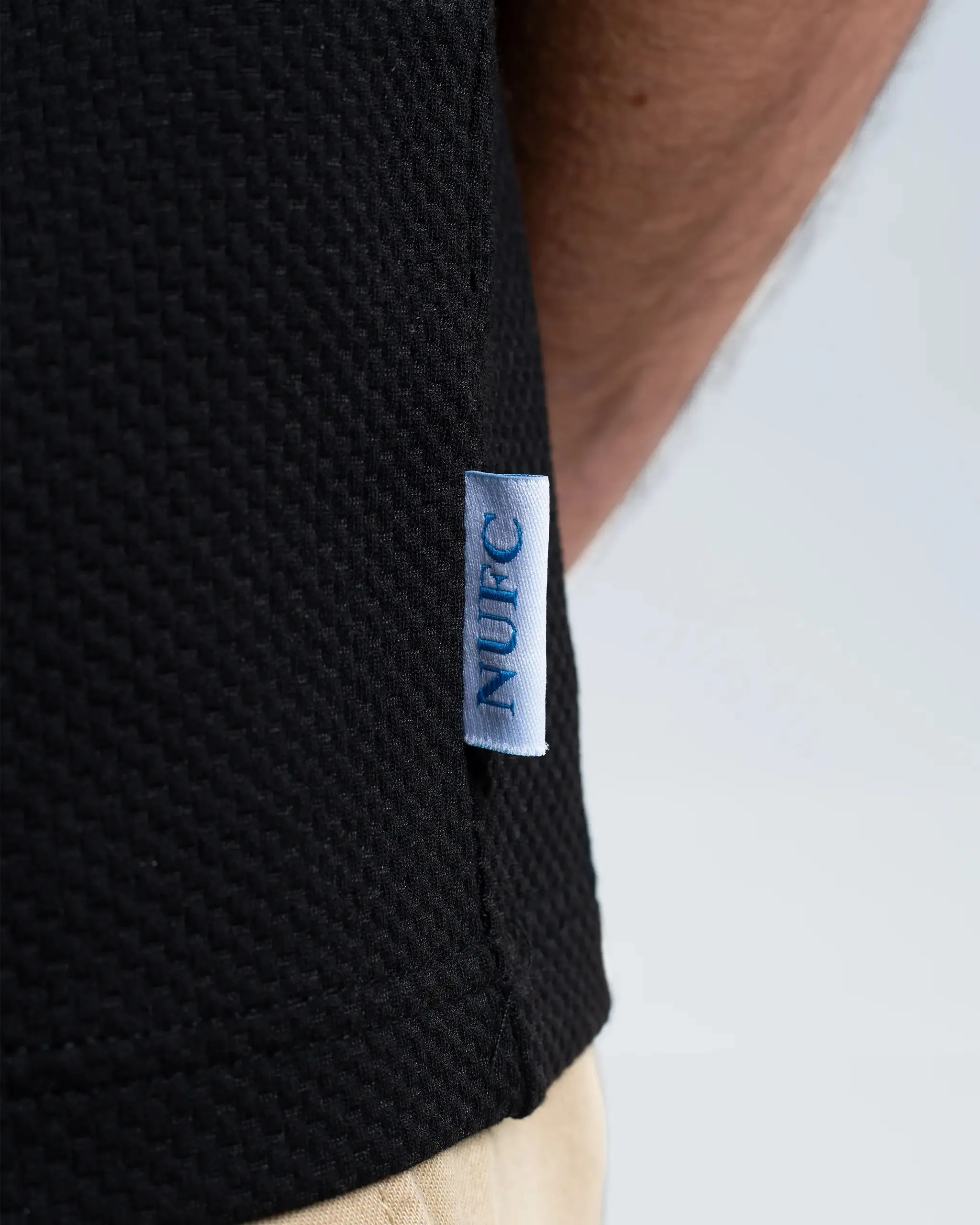 Newcastle United Men's Zipped Black Polo Shirt sold by Newcastle United product image thumbnail 5