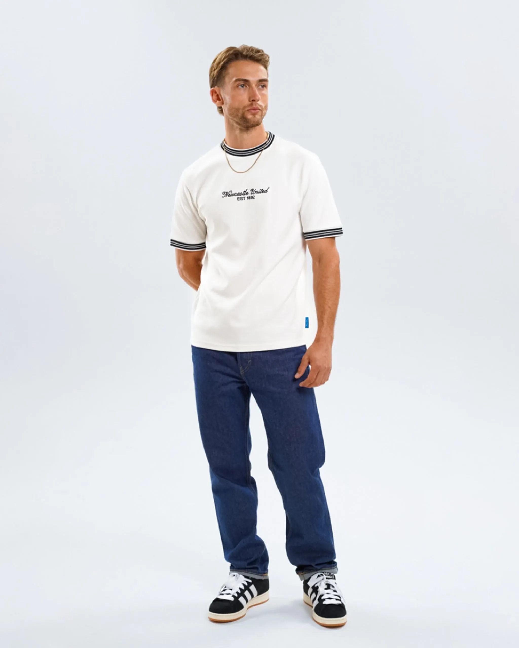 Newcastle United Men's White Waffle Ribbed T-Shirt sold by Newcastle United product image thumbnail 2