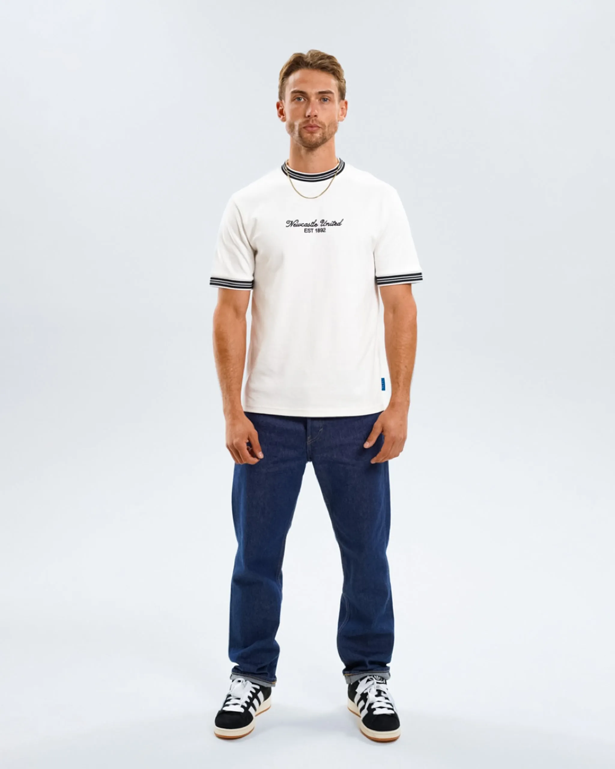 Newcastle United Men's White Waffle Ribbed T-Shirt sold by Newcastle United product image thumbnail 5