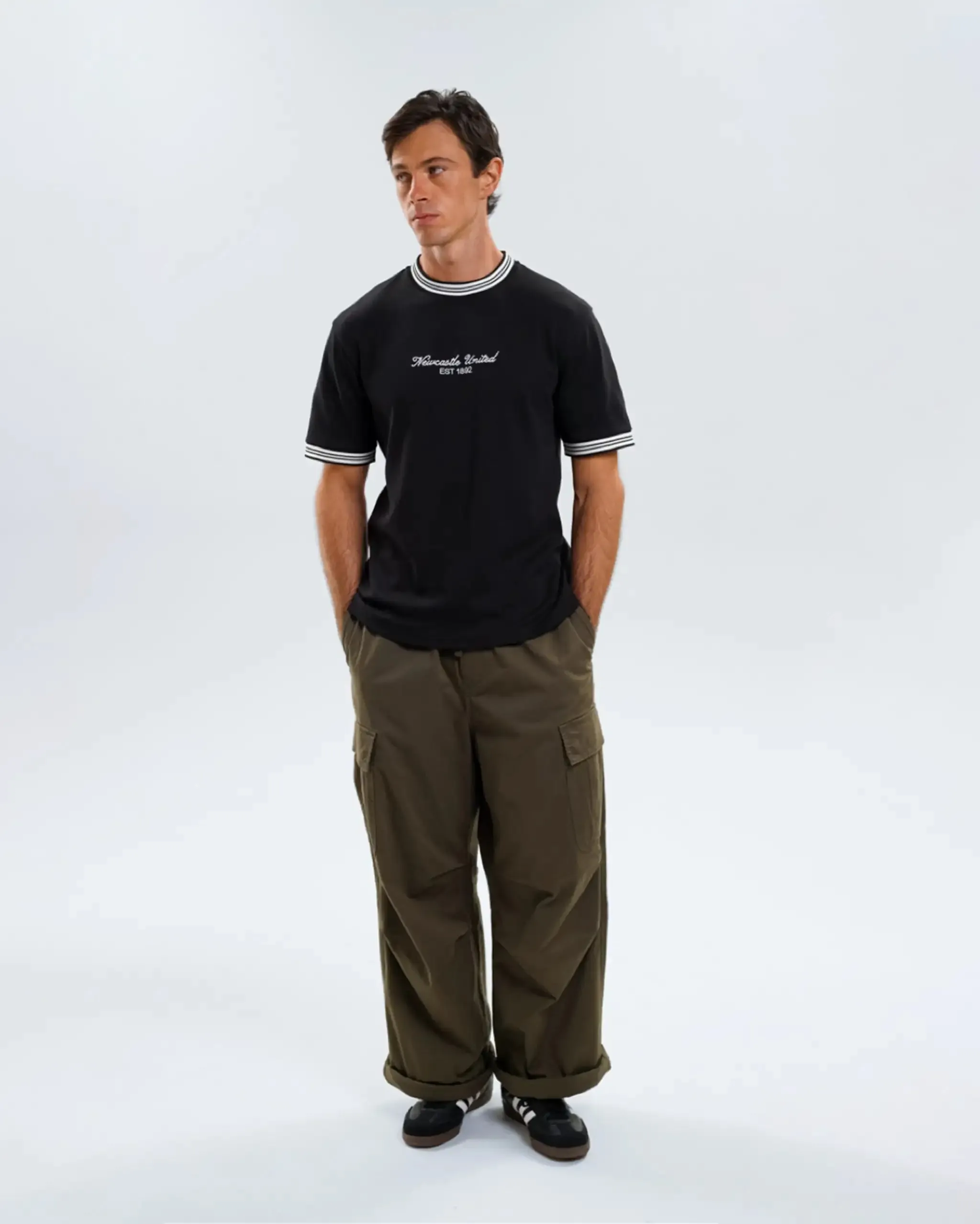 Newcastle United Men's Black Waffle Ribbed T-Shirt sold by Newcastle United product image thumbnail 2