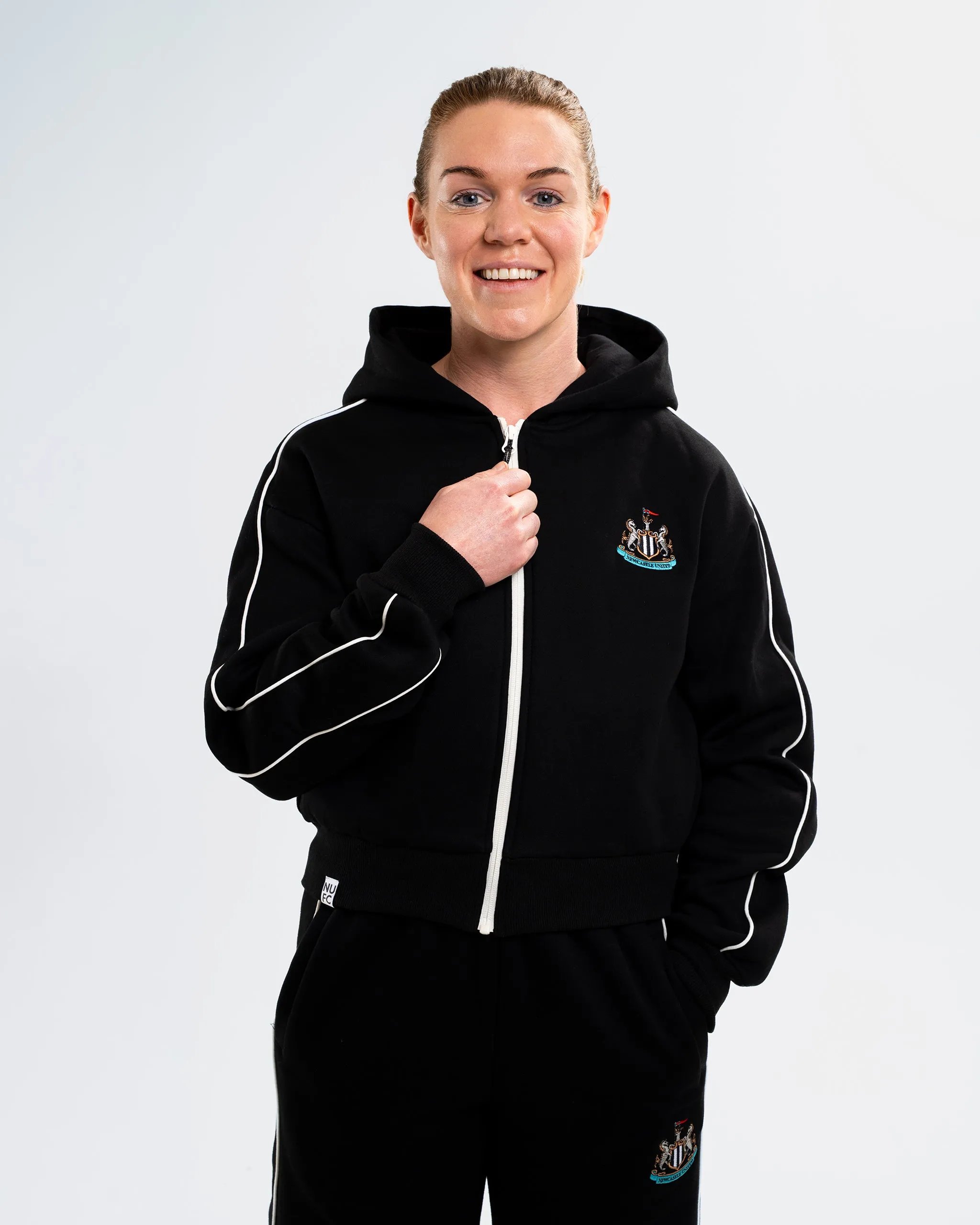 Newcastle United Women's St. James' Studio Black Cropped Hoodie sold by Newcastle United