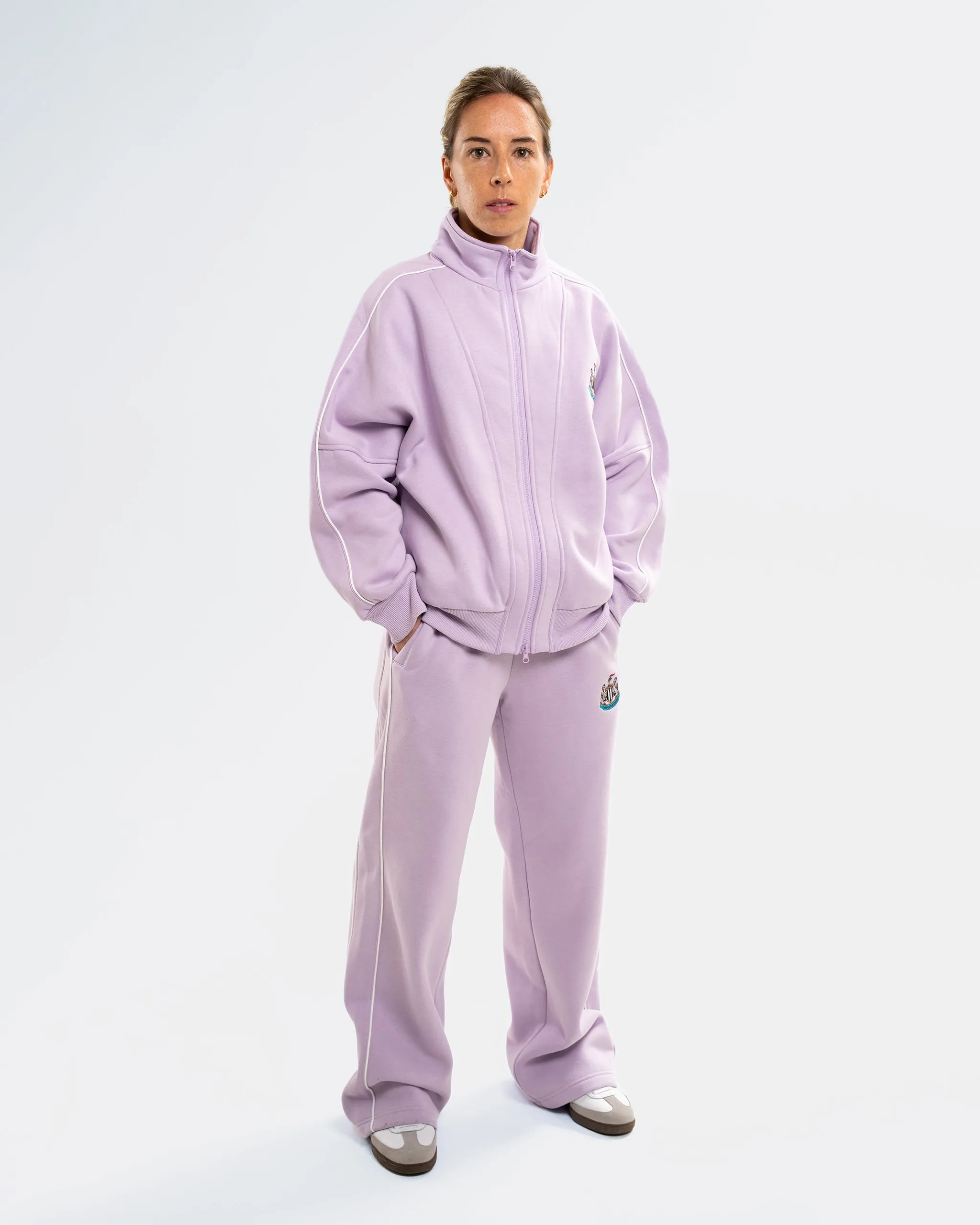 Newcastle United Women's St. James' Studio Lilac Wide Leg Joggers sold by Newcastle United