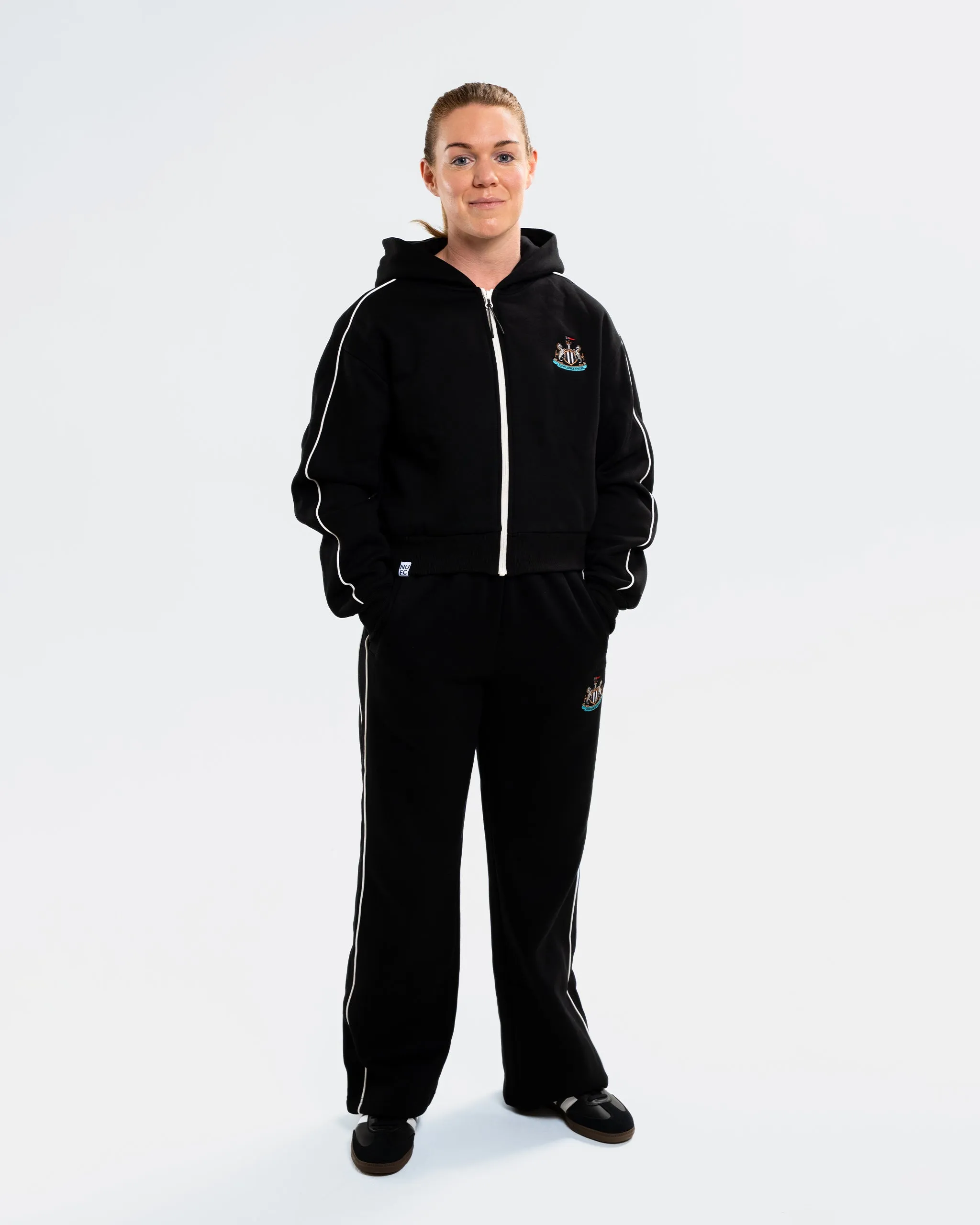 Newcastle United Women's St. James' Studio Black Wide Leg Joggers sold by Newcastle United