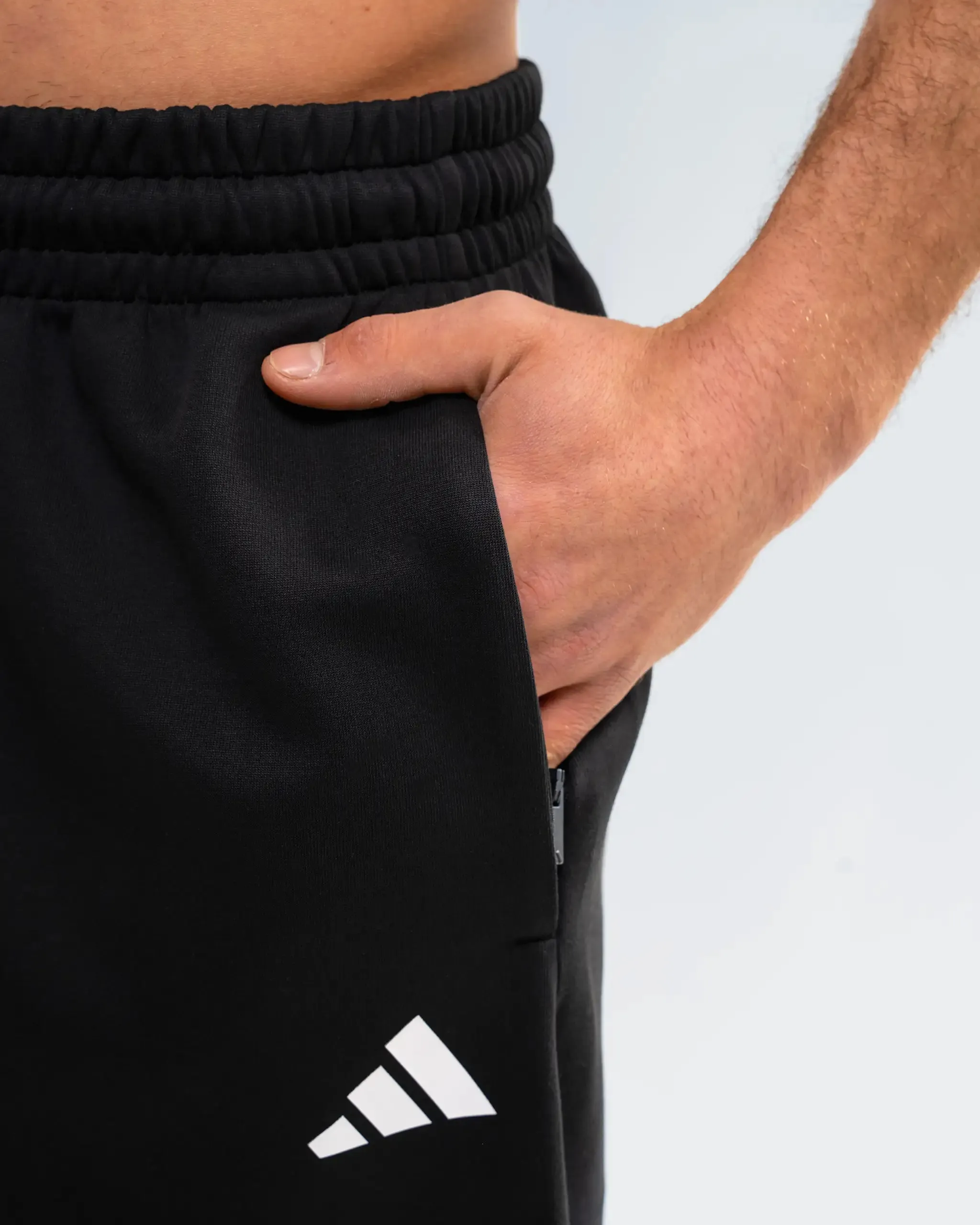 Newcastle United adidas Men's Black 3-Stripe Joggers sold by Newcastle United product image thumbnail 3