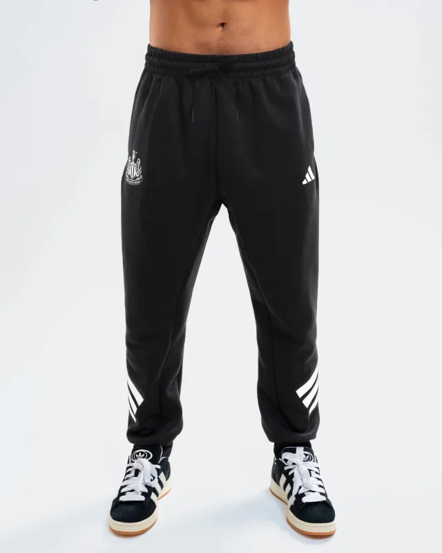 Newcastle United adidas Men's Black 3-Stripe Joggers made by Adidas