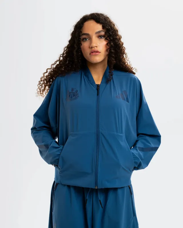 Newcastle United adidas Z.N.E Women's Dusky Petrol Bomber Jacket made by Adidas