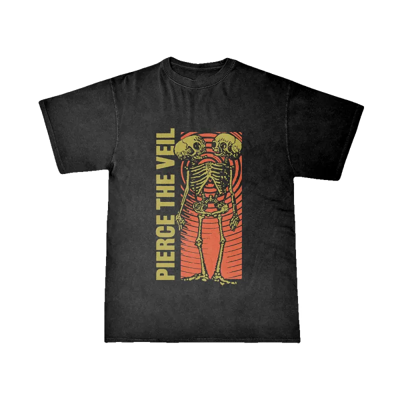 Black Conjoined Skeleton T-Shirt sold by Pierce the Veil: Merch