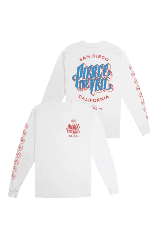 Arch Long Sleeve Tee (White) made by Pierce the Veil: Merch
