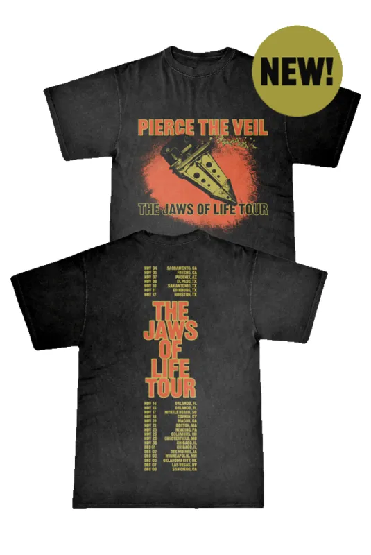 Jaws Red Floor Tee sold by Pierce the Veil: Merch