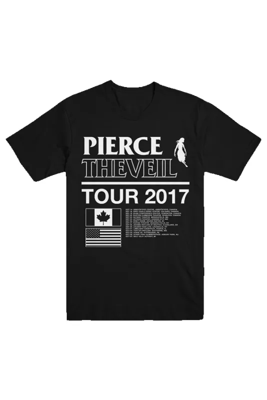 US/CA 2017 Tour Tee (Black) sold by Pierce the Veil: Merch