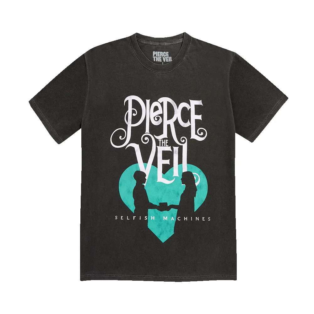 Selfish Machines Logo Heart Stack Tee sold by Pierce the Veil: Merch