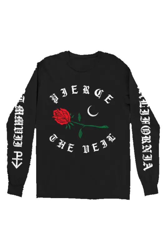 Rose Long Sleeve Tee (Black) made by Pierce the Veil: Merch