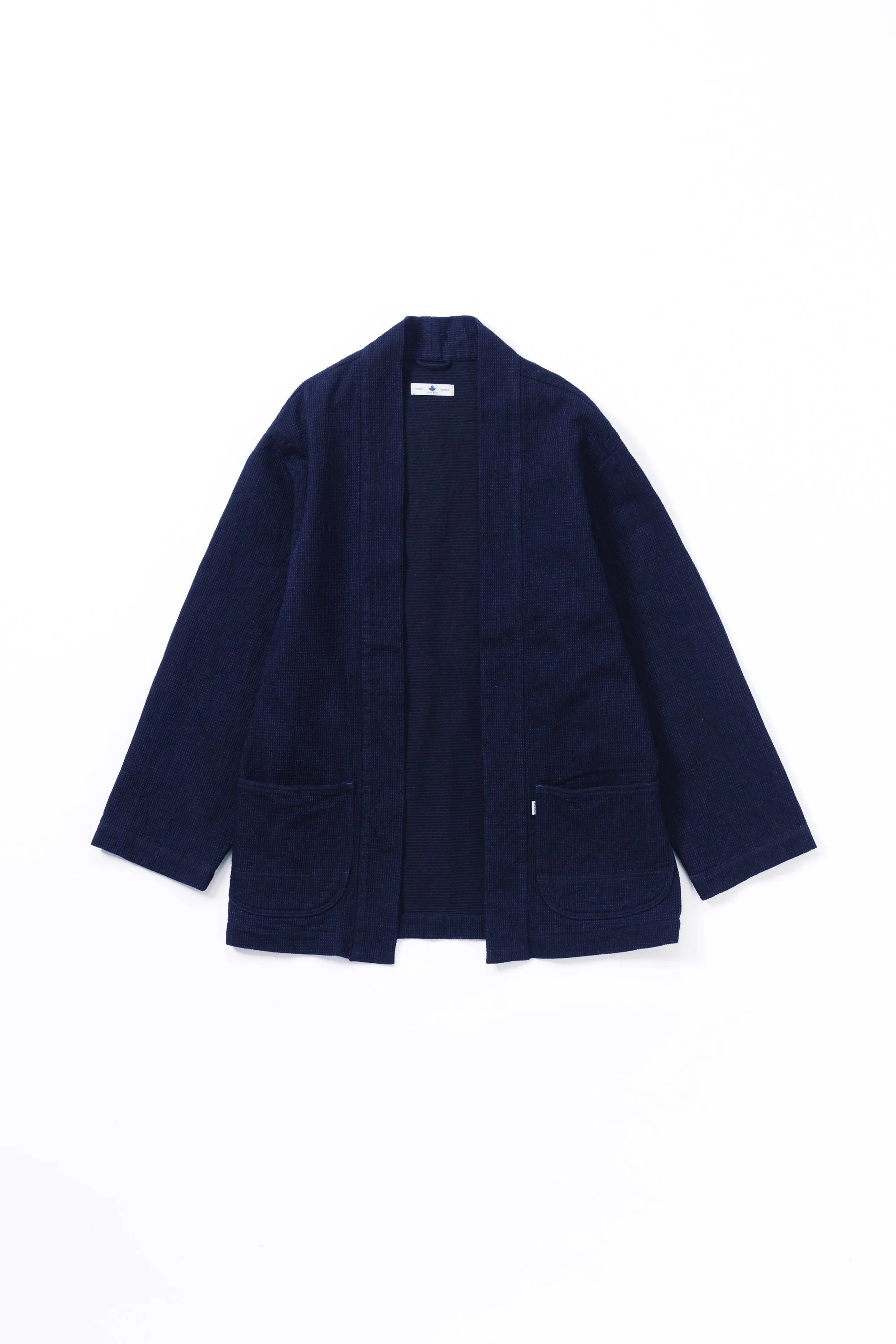 8820 12oz CUBE SASHIKO DENIM HAPPI sold by OMOTO DENIM