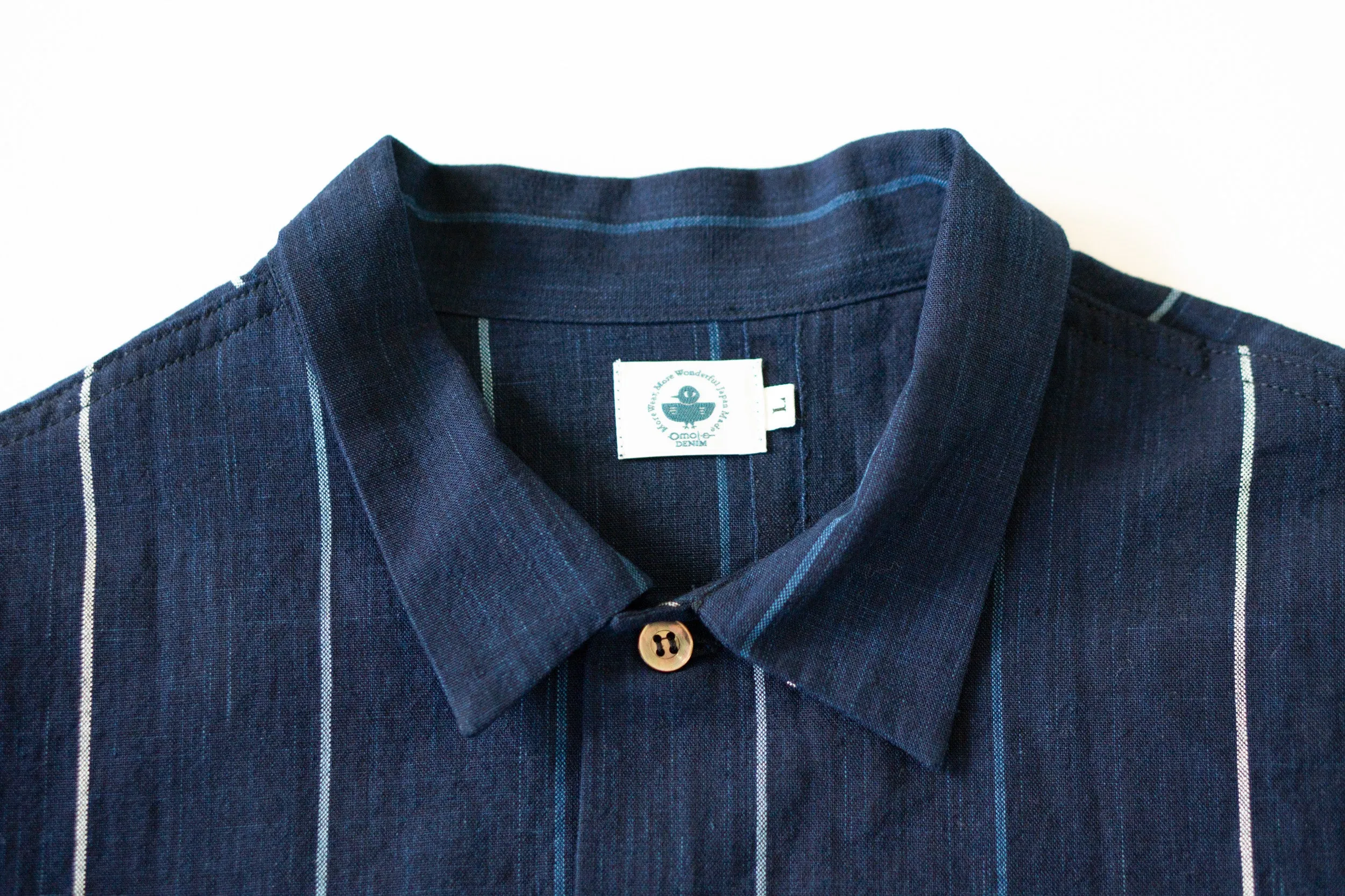 5180 8oz NATURAL INDIGO DYED SHIRTS sold by OMOTO DENIM product image thumbnail 4