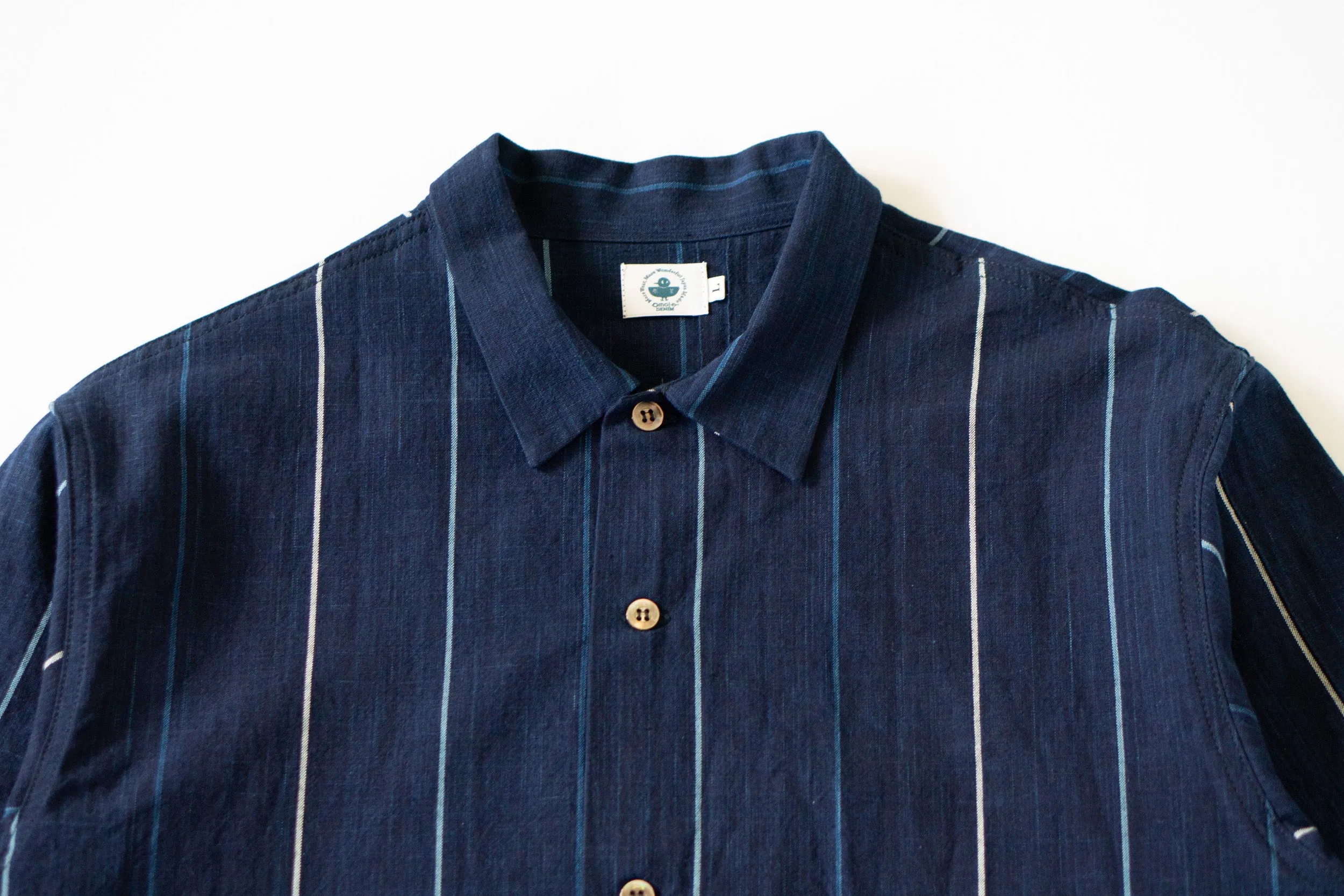 5180 8oz NATURAL INDIGO DYED SHIRTS sold by OMOTO DENIM product image thumbnail 2
