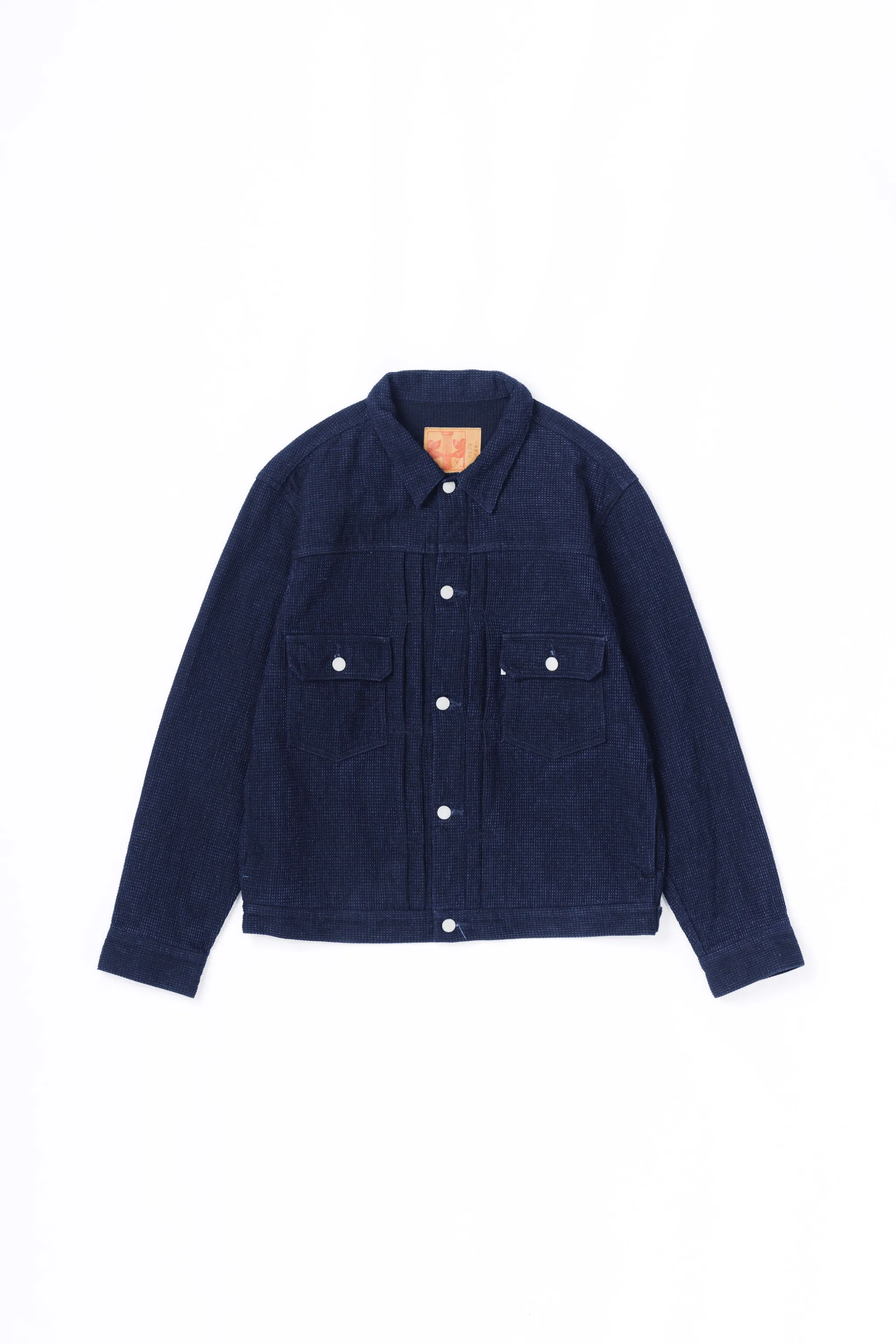 3220 12OZ CUBE SASHIKO DENIM TYPE 2 JACKET sold by OMOTO DENIM