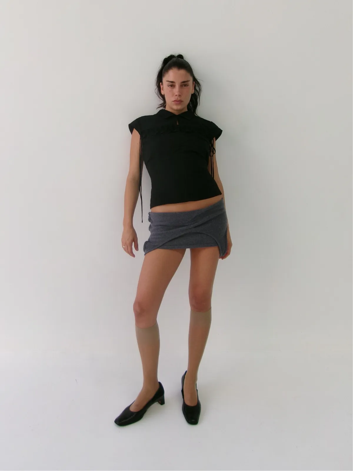 Uma Poplin Shirt - Black sold by Foyre