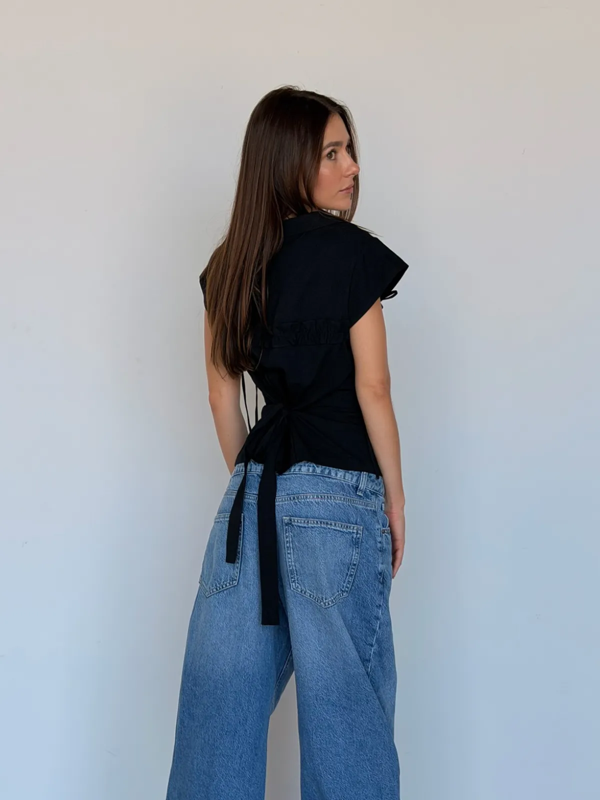 Uma Poplin Shirt - Black sold by Foyre product image thumbnail 5