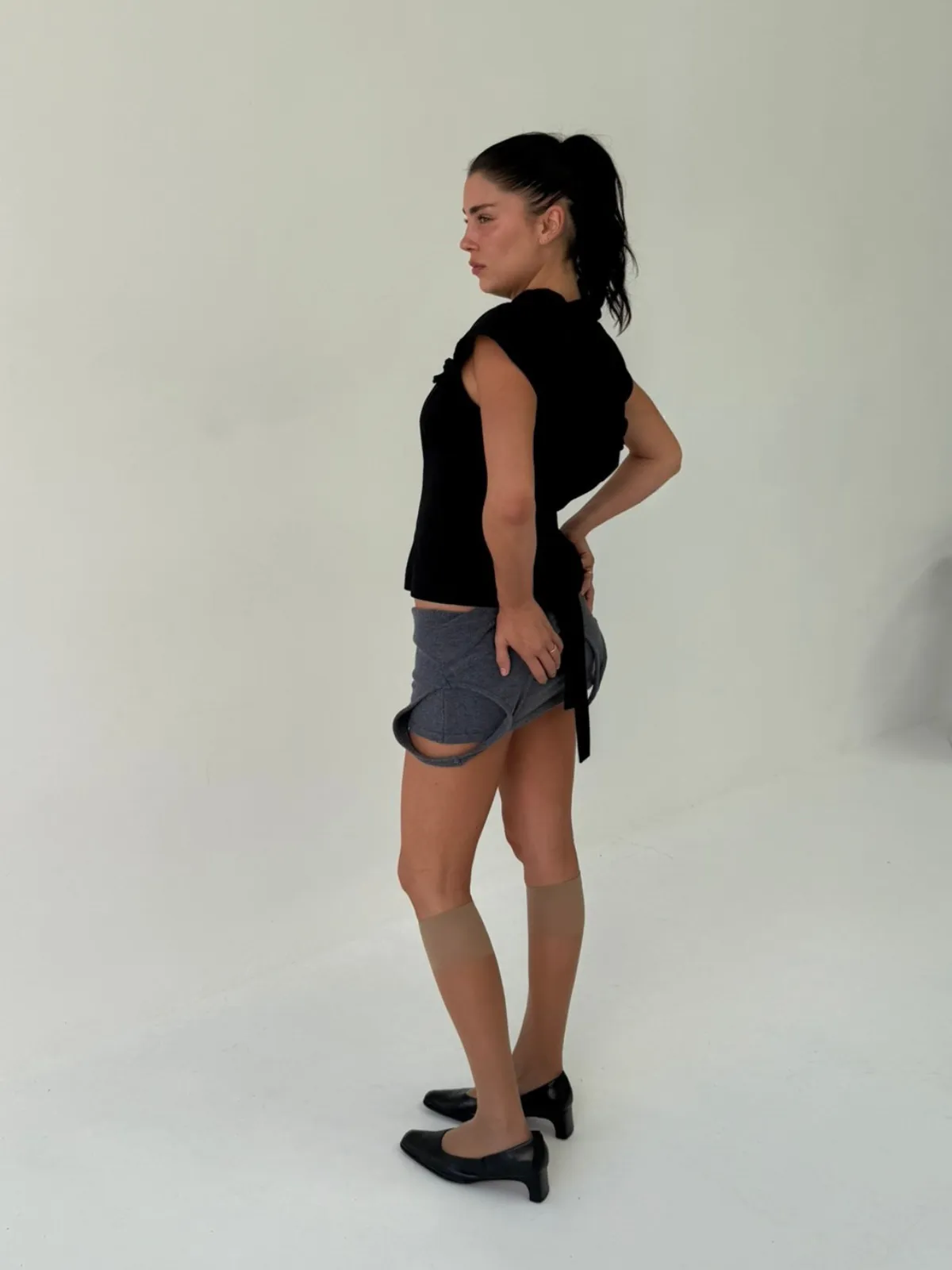 Uma Poplin Shirt - Black sold by Foyre product image thumbnail 3