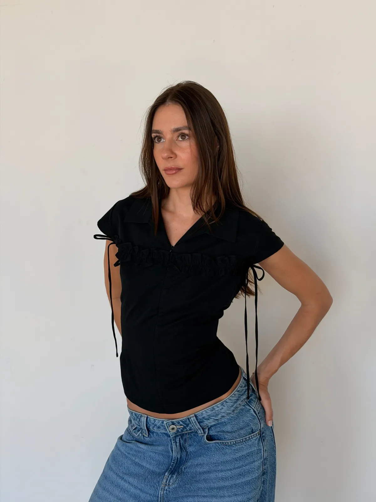 Uma Poplin Shirt - Black sold by Foyre product image thumbnail 4