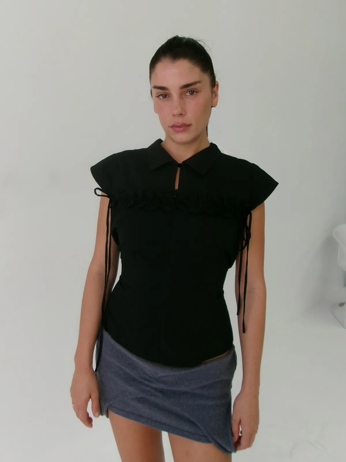 Uma Poplin Shirt - Black sold by Foyre product image thumbnail 2