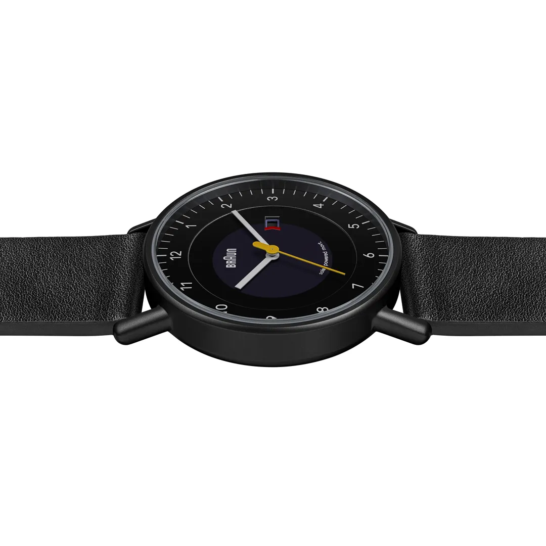 BN0301 Braun gents solar watch - black dial and black leather strap sold by Braun product image thumbnail 5