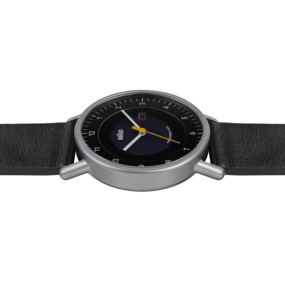 BN0301 Braun gents solar watch - black dial and black leather strap sold by Braun product image thumbnail 5