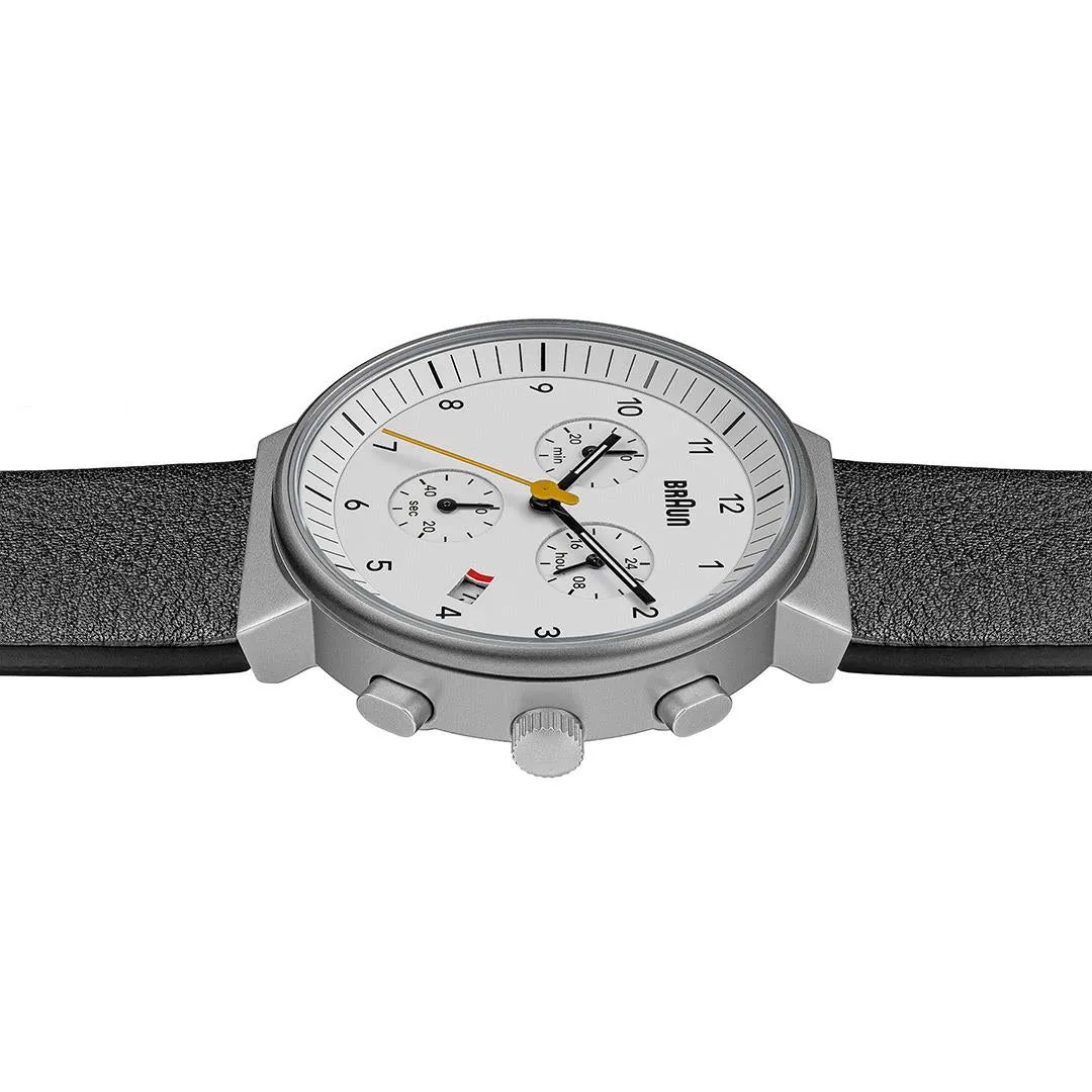 Braun Gents BN0035 Classic Chronograph Watch - Black and Black Leather Strap sold by Braun product image thumbnail 4