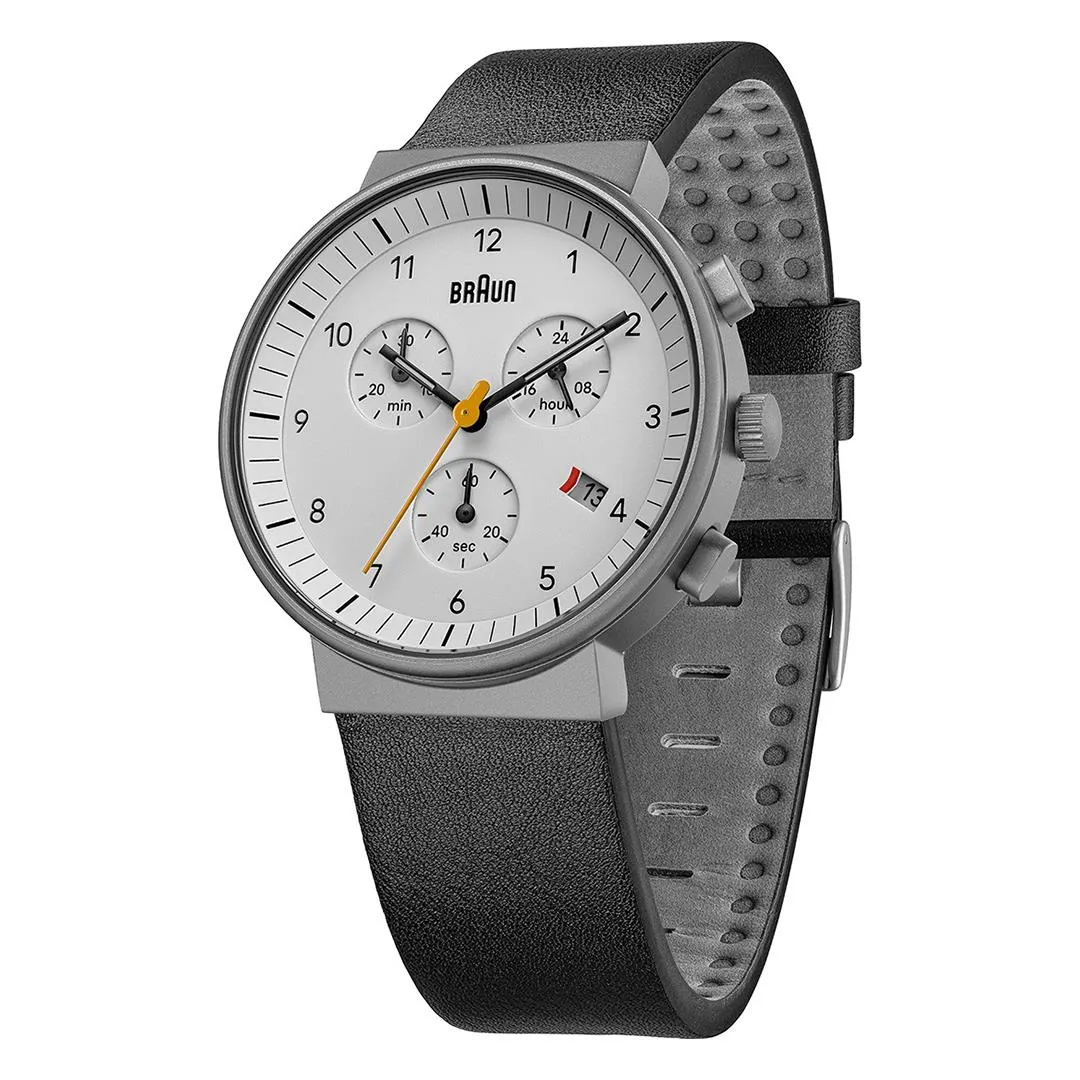 Braun Gents BN0035 Classic Chronograph Watch - Black and Black Leather Strap sold by Braun product image thumbnail 2