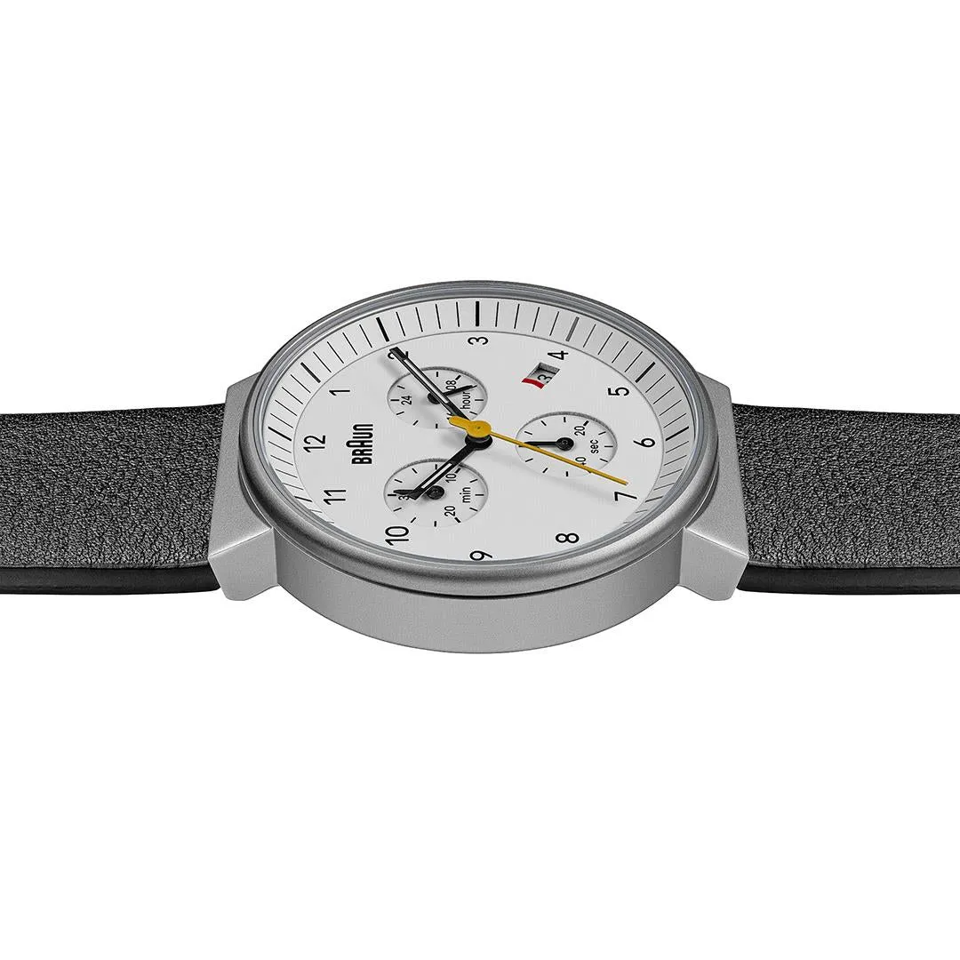 Braun Gents BN0035 Classic Chronograph Watch - Black and Black Leather Strap sold by Braun product image thumbnail 5
