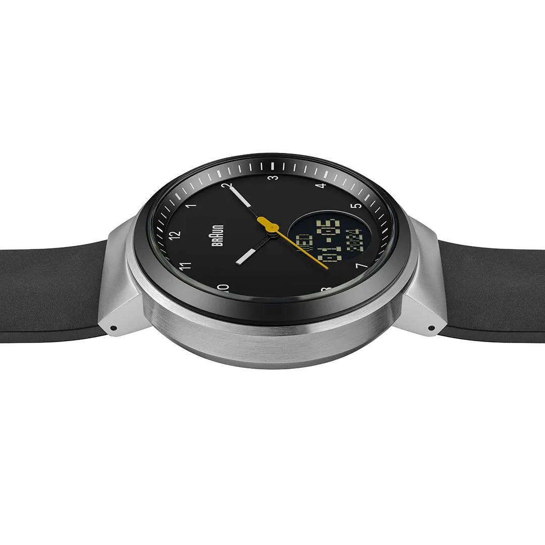 BN0299 Braun gents step counter watch - black dial and black silicone strap sold by Braun product image thumbnail 4