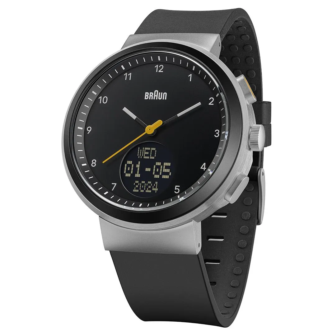 BN0299 Braun gents step counter watch - black dial and black silicone strap sold by Braun product image thumbnail 5