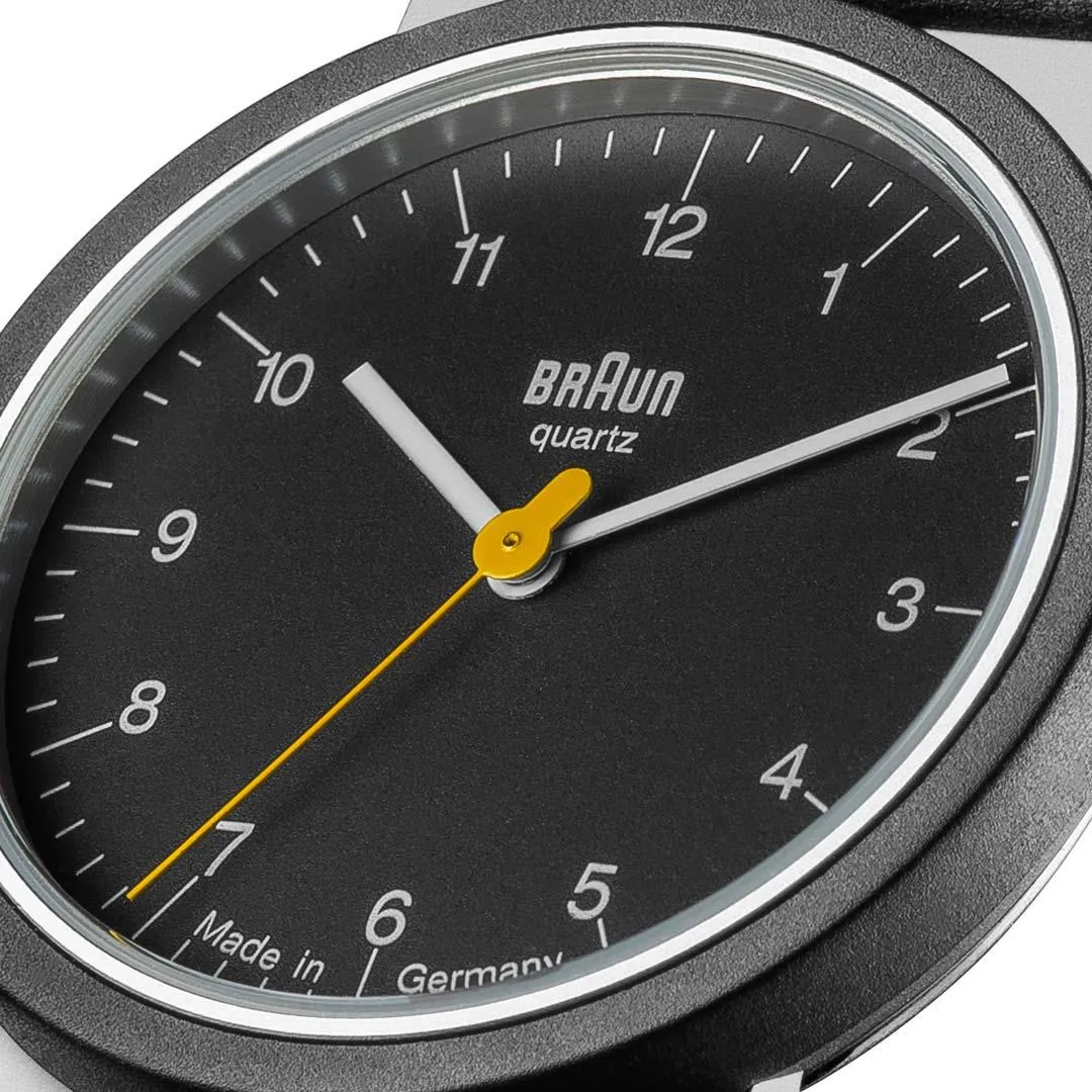 AW10 Braun classic watch - black dial and black leather strap sold by Braun product image thumbnail 4