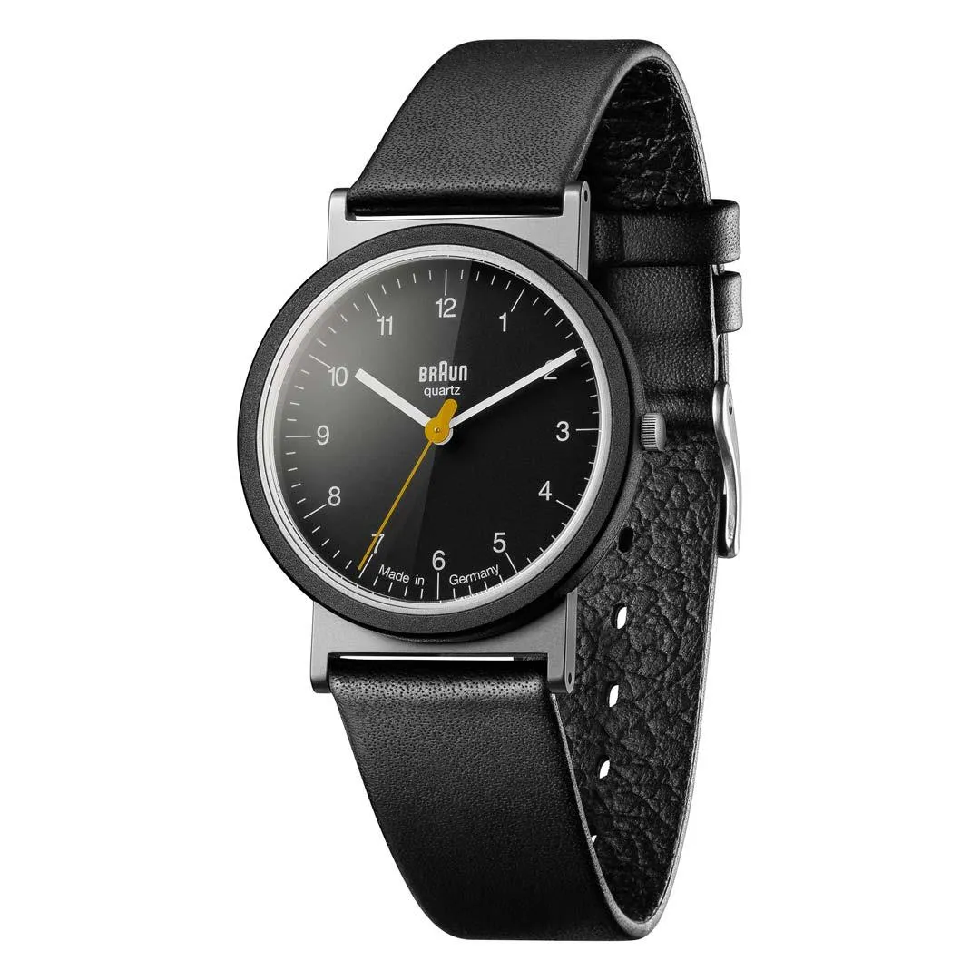 AW10 Braun classic watch - black dial and black leather strap sold by Braun product image thumbnail 2
