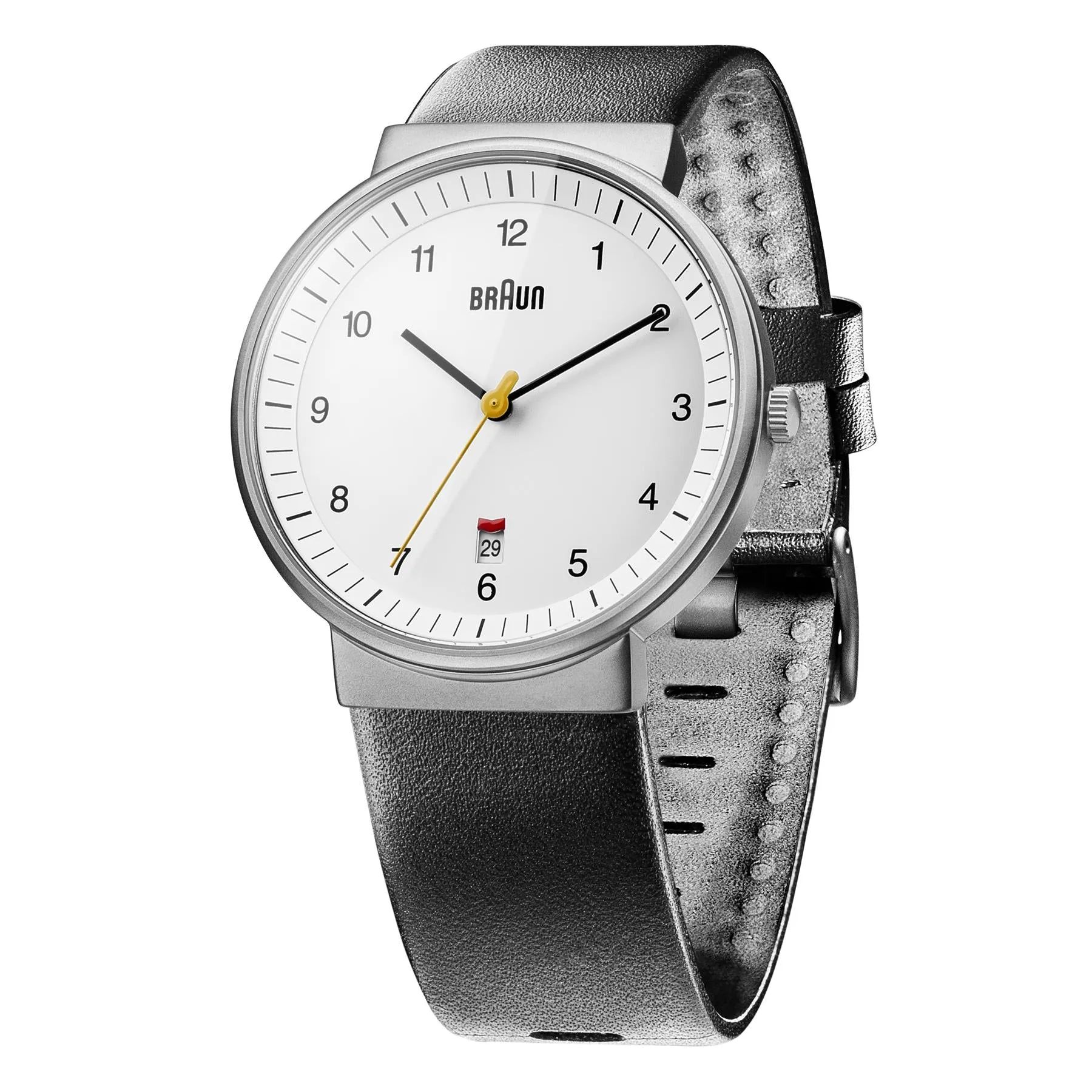 BN0032 Braun gents classic watch - white dial and black leather strap sold by Braun product image thumbnail 2