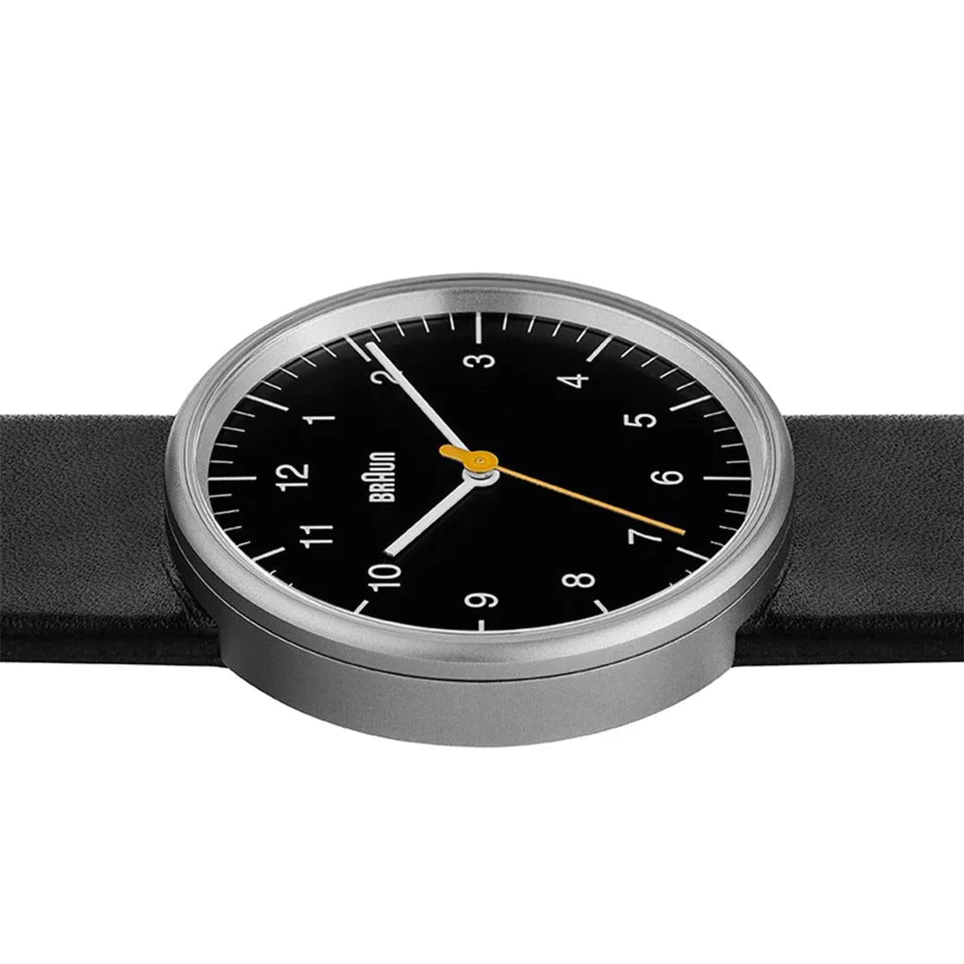 BN0021 Braun gents classic watch - black dial and black leather strap sold by Braun product image thumbnail 3