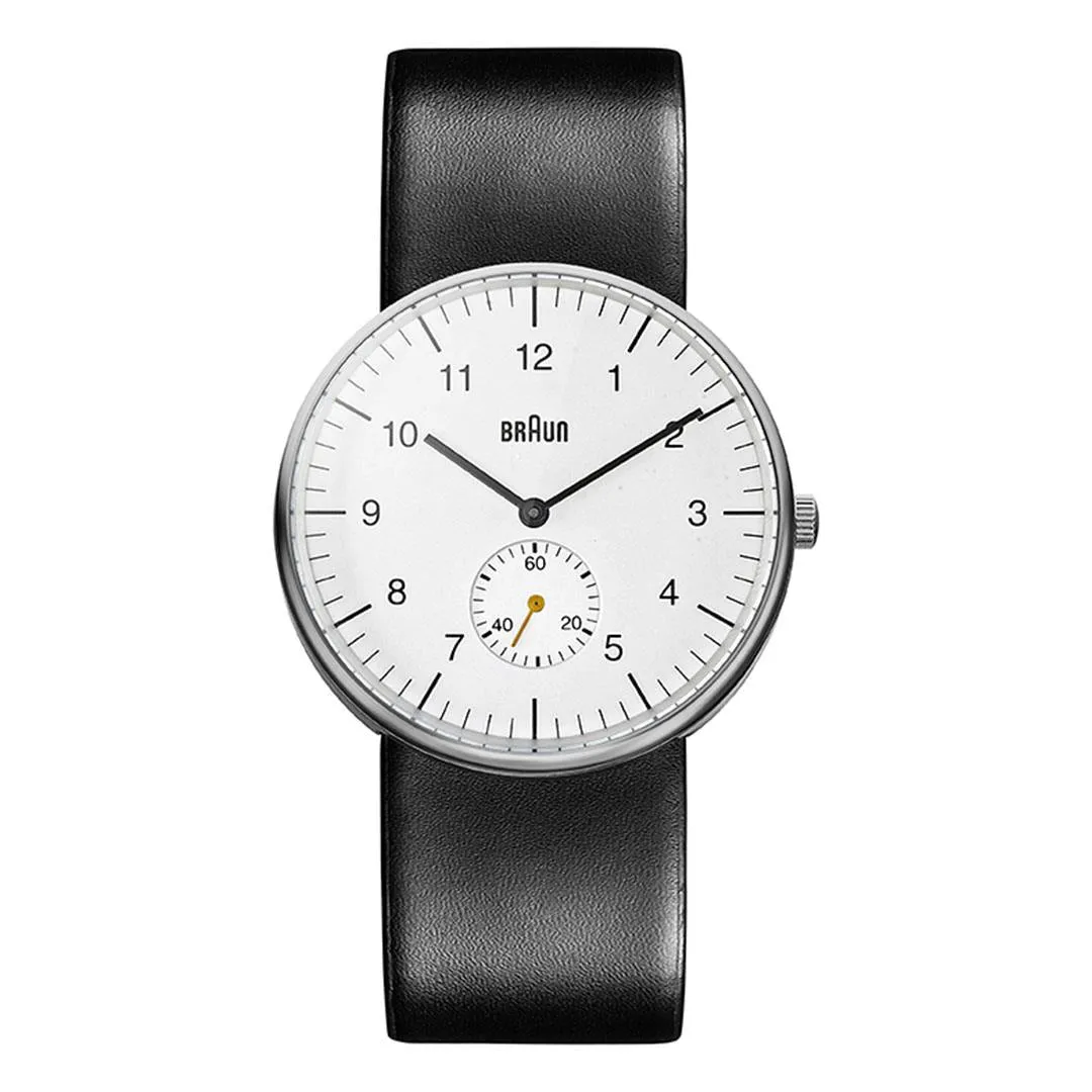 BN0024 Braun gents classic watch - white dial and black leather strap sold by Braun
