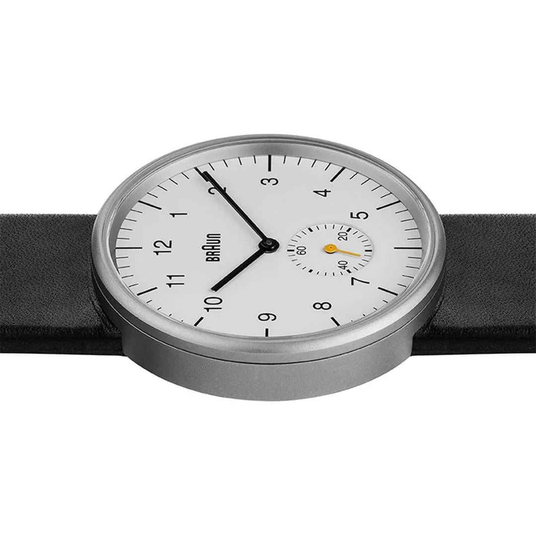 BN0024 Braun gents classic watch - white dial and black leather strap sold by Braun product image thumbnail 3