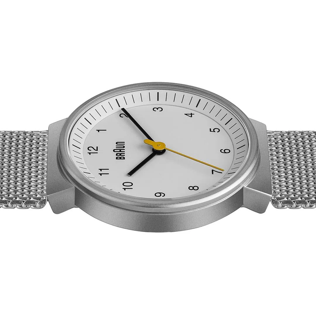 BN0031 Braun ladies classic watch - white dial and silver mesh bracelet sold by Braun product image thumbnail 3